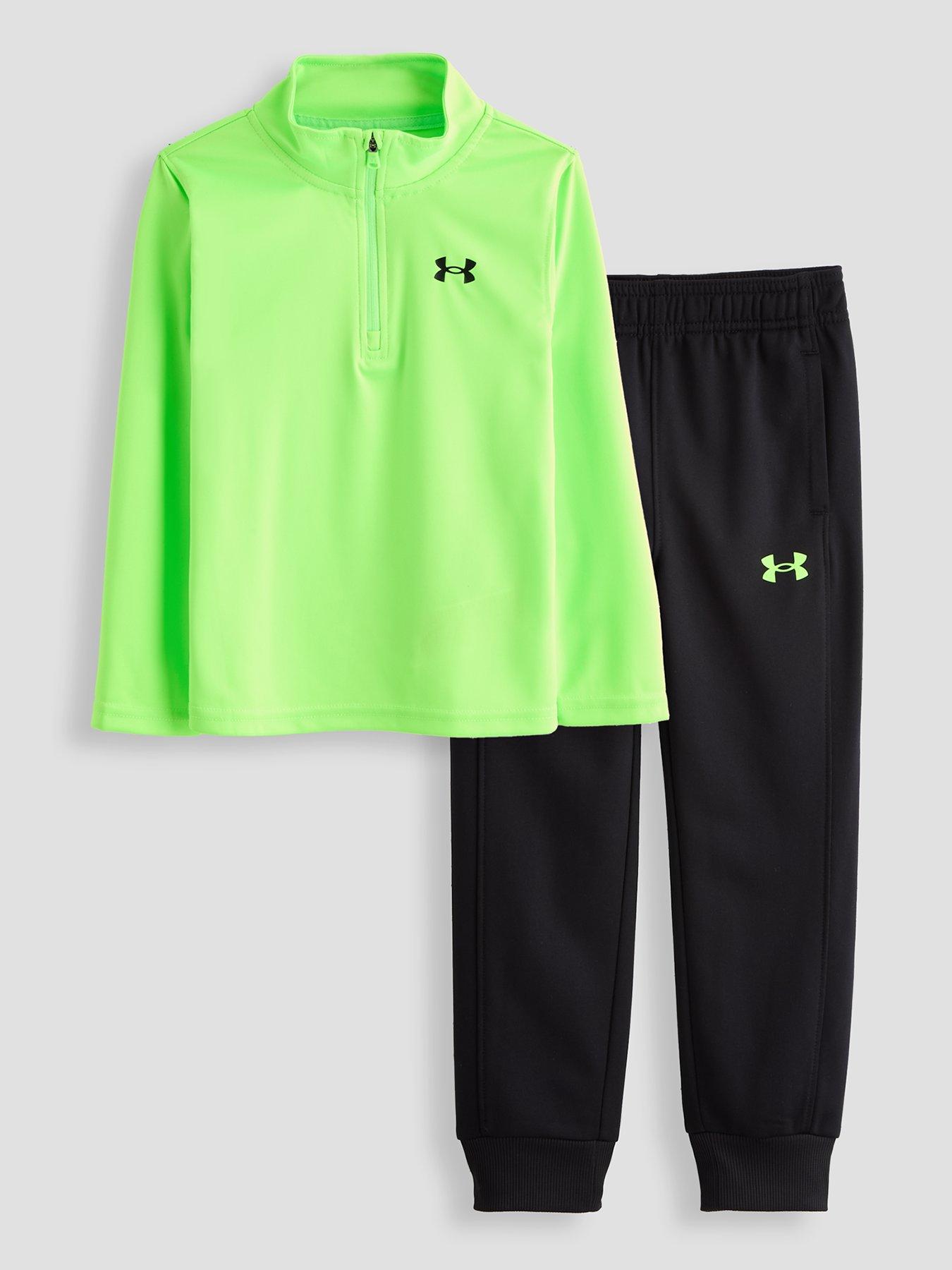 UNDER ARMOUR Boys 1/4 Zip Tech Set - Yellow