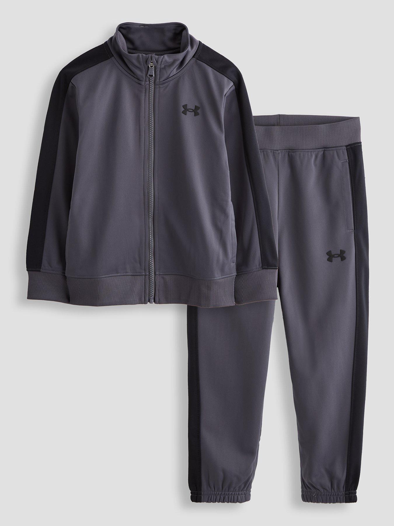 UNDER ARMOUR Boys Knit Tracksuit - Grey/Black