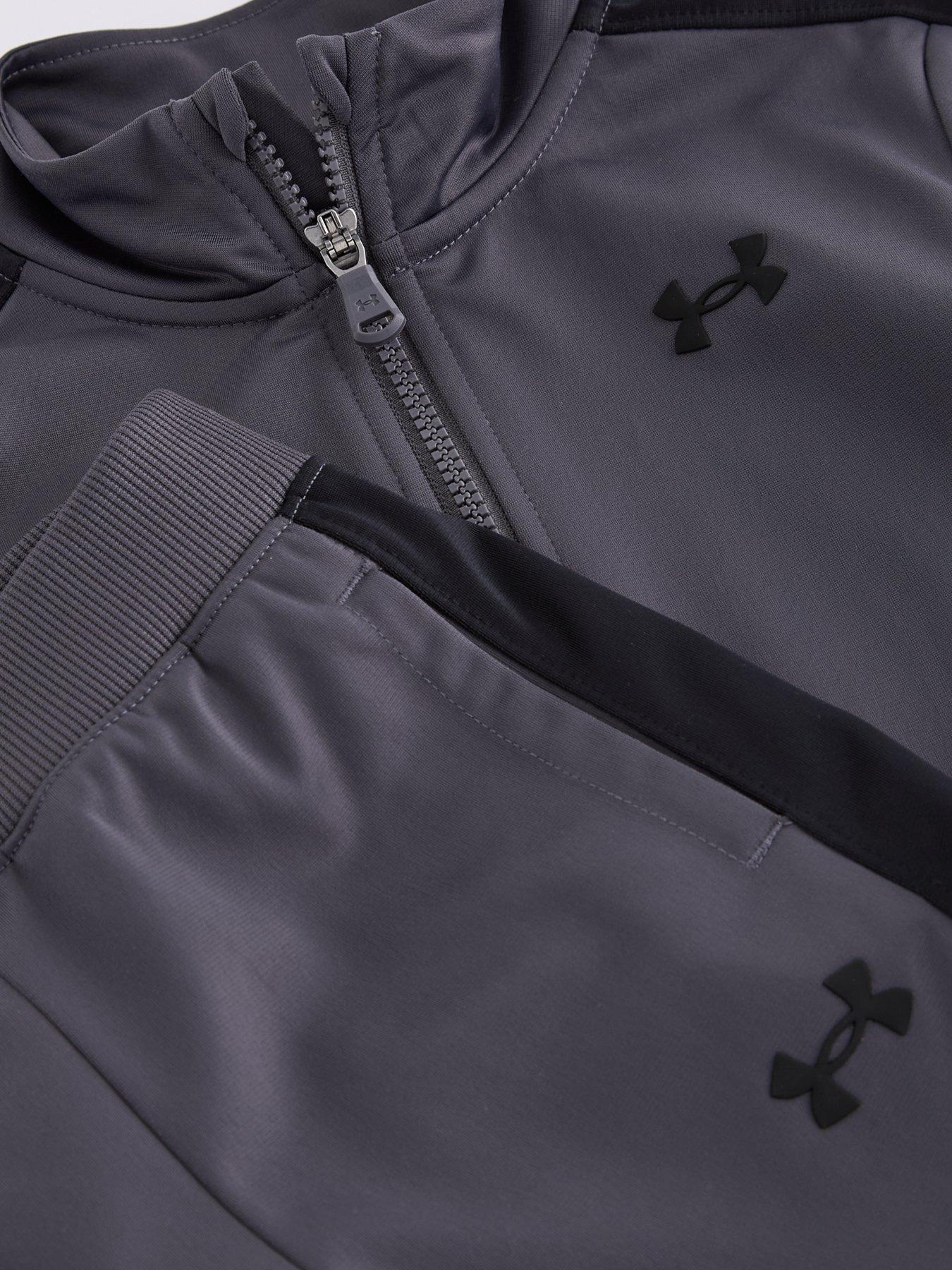 Image 3 of 4 of UNDER ARMOUR Boys Knit Tracksuit - Grey/black