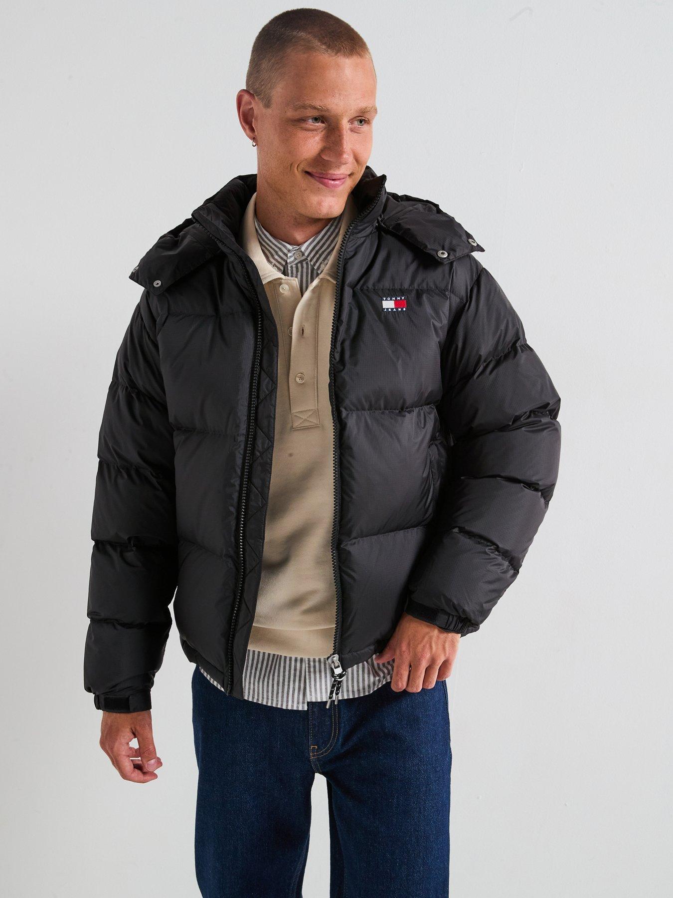 Tommy Jeans Alaska Ripstop Quilted Jacket, Black, Size Xl, Men