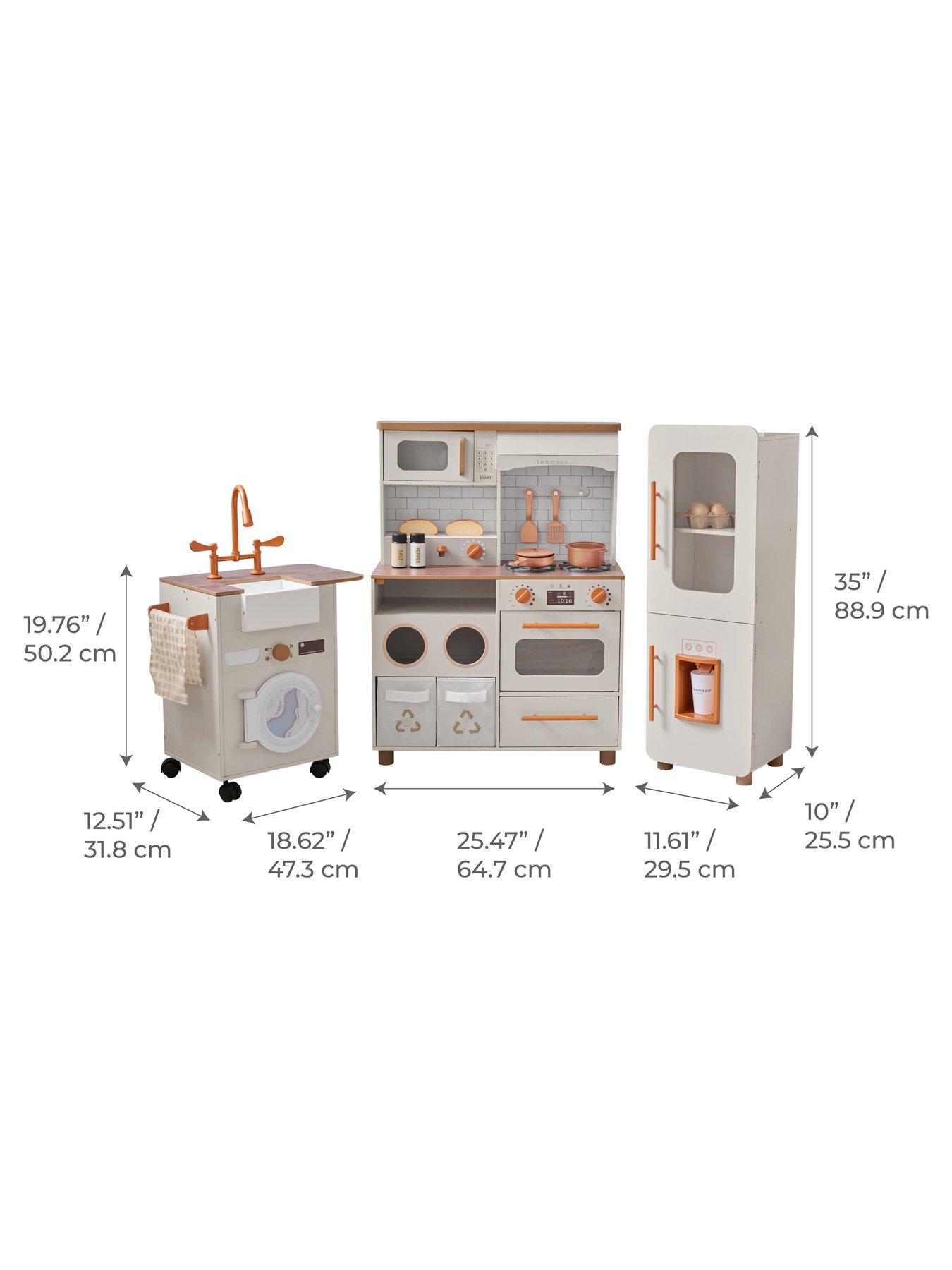 Teamson Kids Cuisine Xl Modulaire En Bois Avec Accessoires Réalistes 21 Pcs à Prix