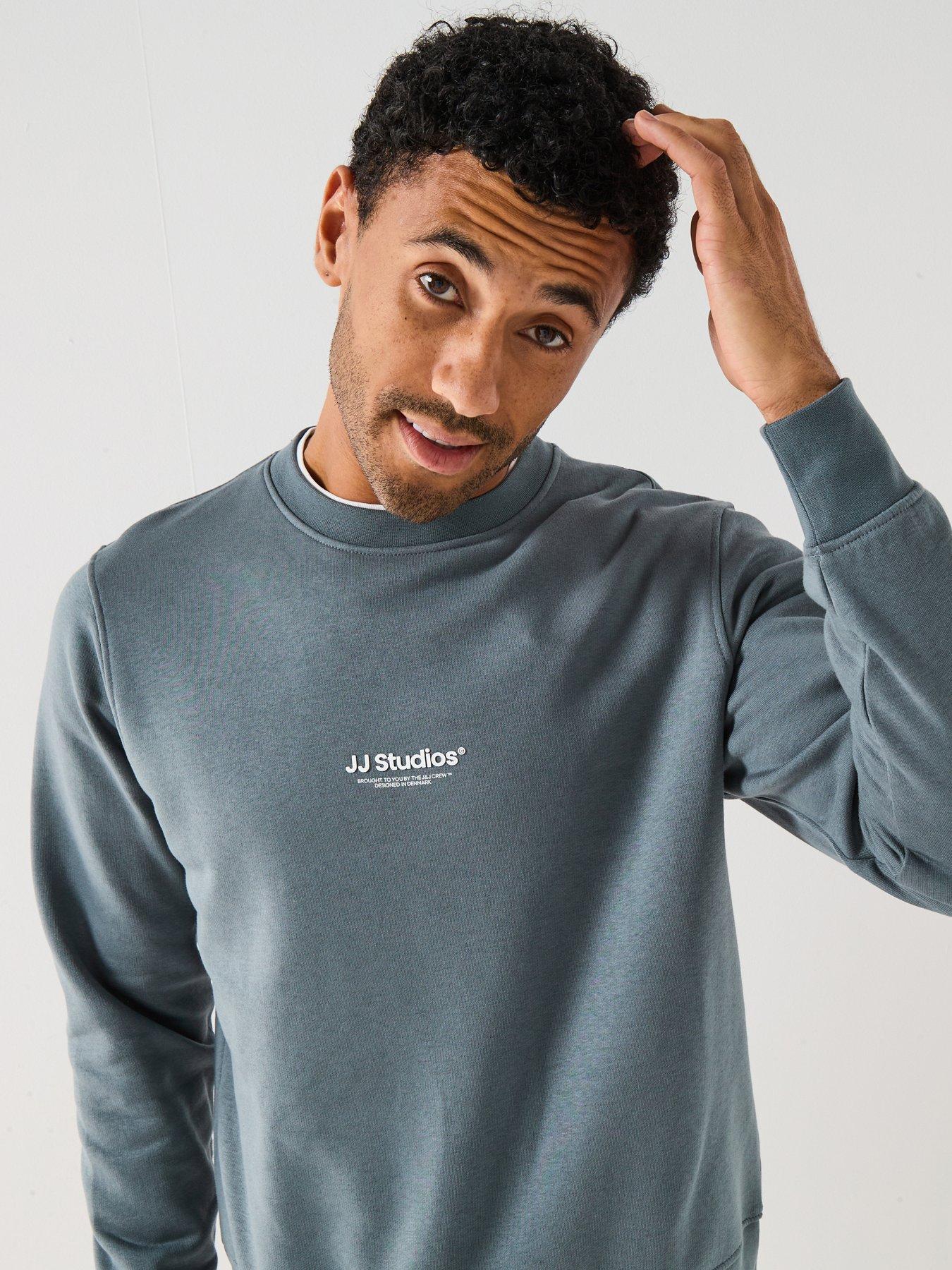 Image 1 of 5 of Jack & Jones Soho JJ Studios Crew Sweat - Blue