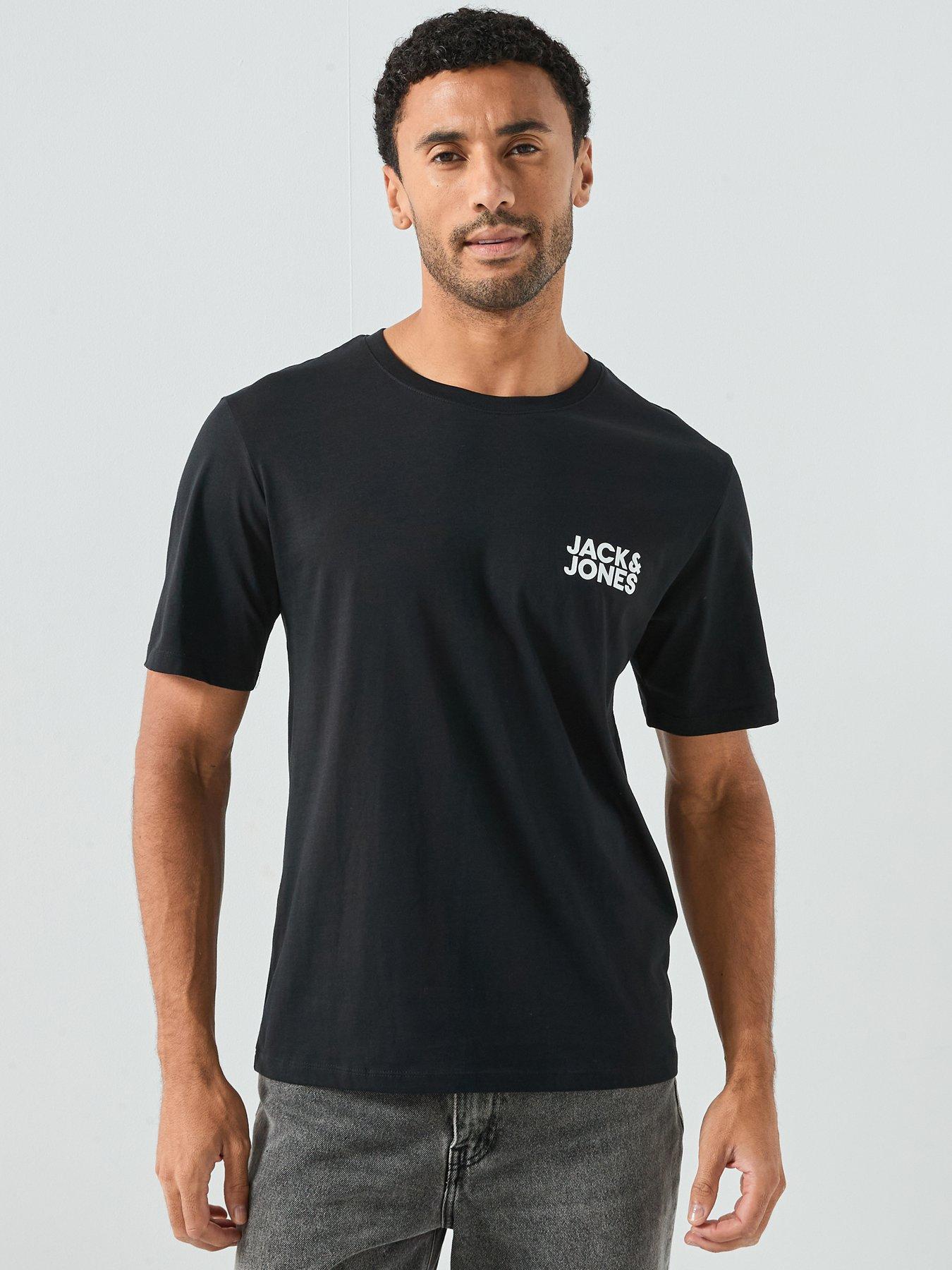 Jack & Jones Left Chest Logo T-Shirt - Black