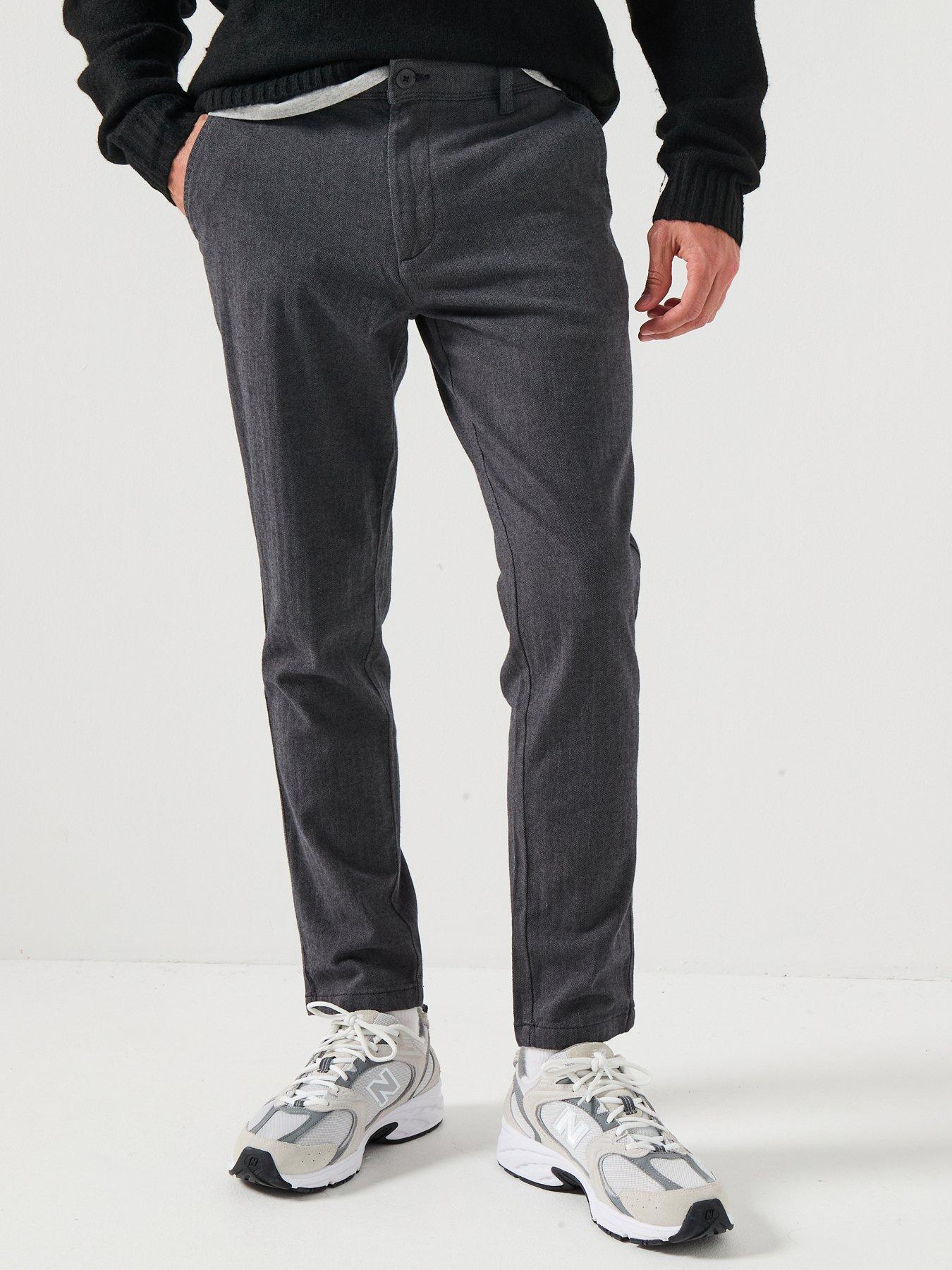 Jack & Jones: Marco Bowie Winter Chino Trousers - Dark Grey