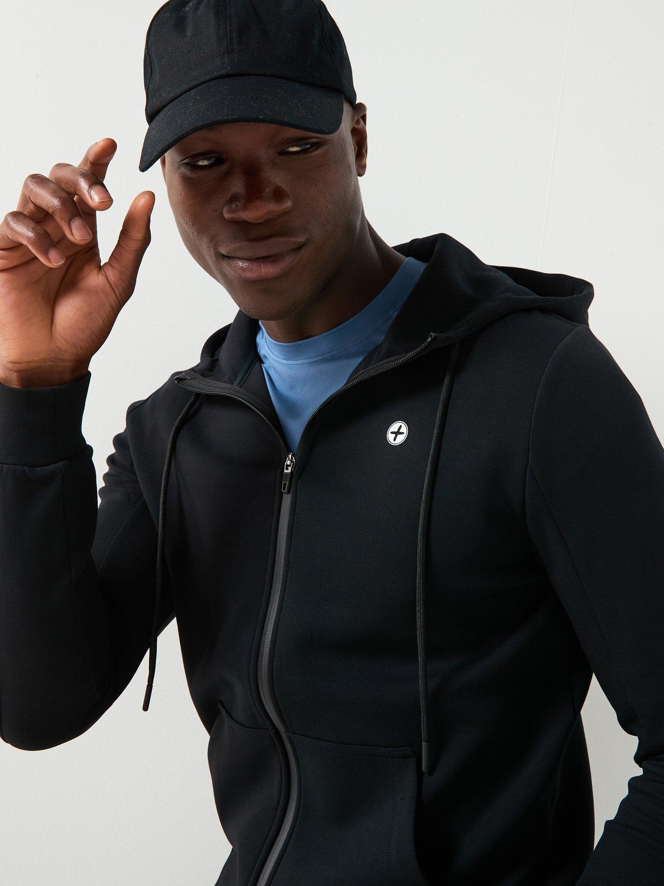 Image 4 of 6 of Gym + Coffee Mens Training Relentless Zip Hoodie - Black