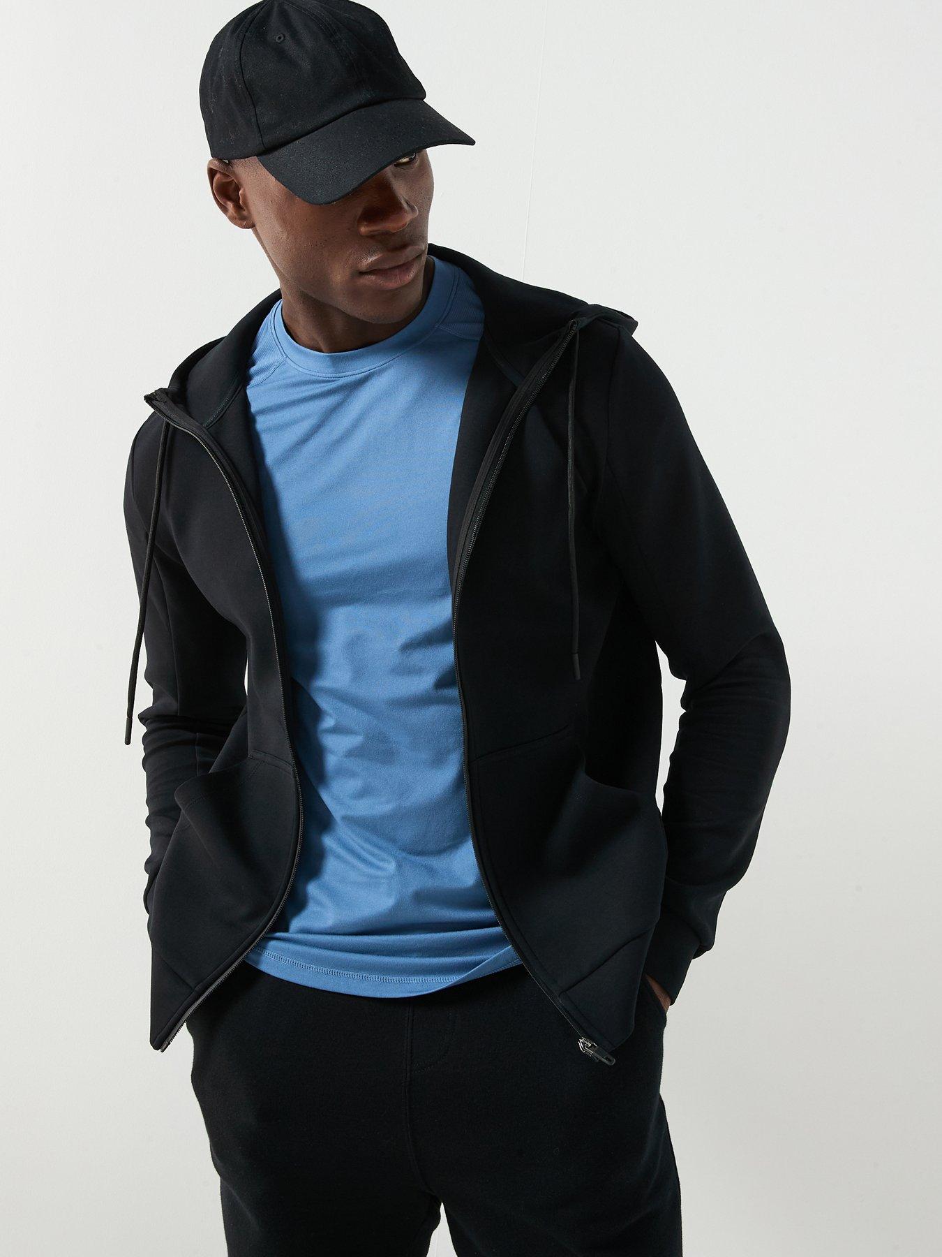 Image 5 of 6 of Gym + Coffee Mens Training Relentless Zip Hoodie - Black