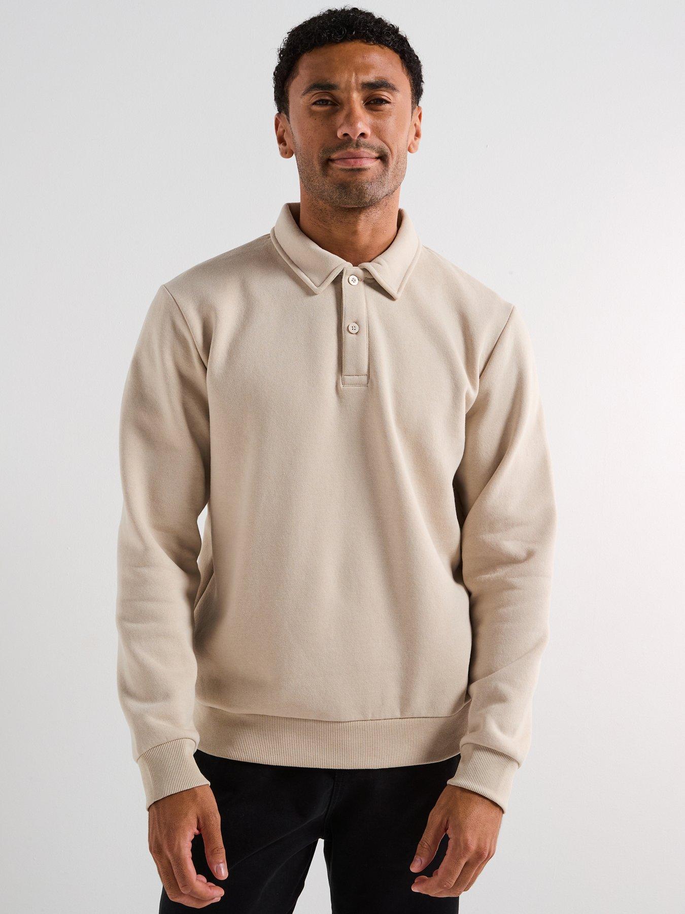 Jack & Jones Jack  &  Jones Bradley 1/4 Button Sweat - Beige