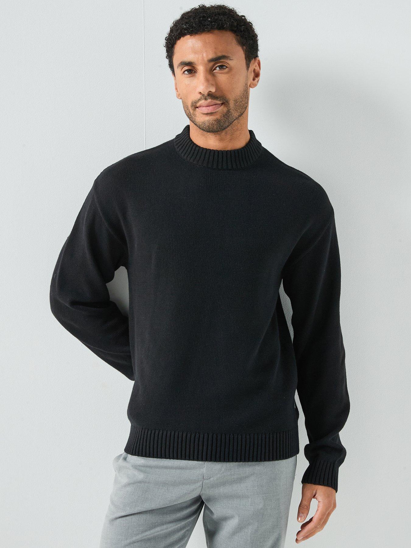Jack & Jones Urban Jack Heavy Guage Knitted Jumper - Black