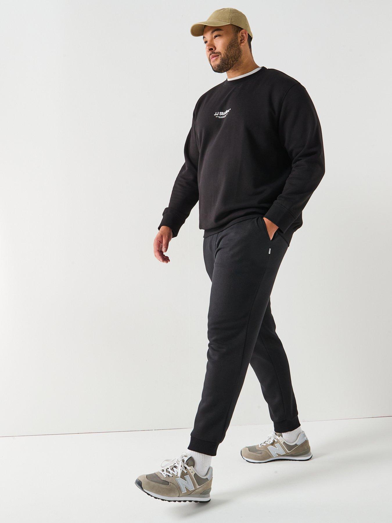 Image 5 of 5 of Jack & Jones Plus Size Gordon Bradley Cuff Joggers - Black