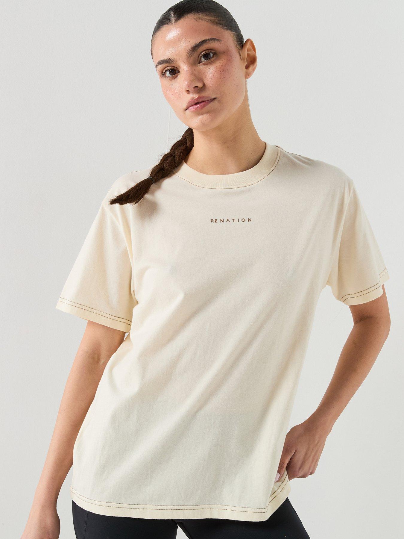 P.E Nation: Womens Training Shift T-Shirt - White