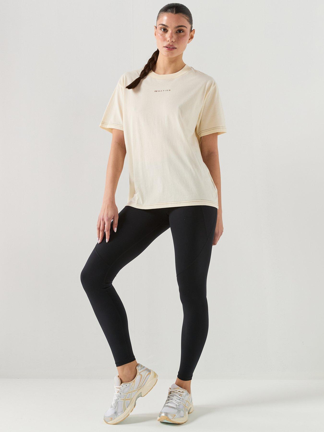 Image 3 of 5 of P.E Nation Womens Training Shift T-Shirt - White