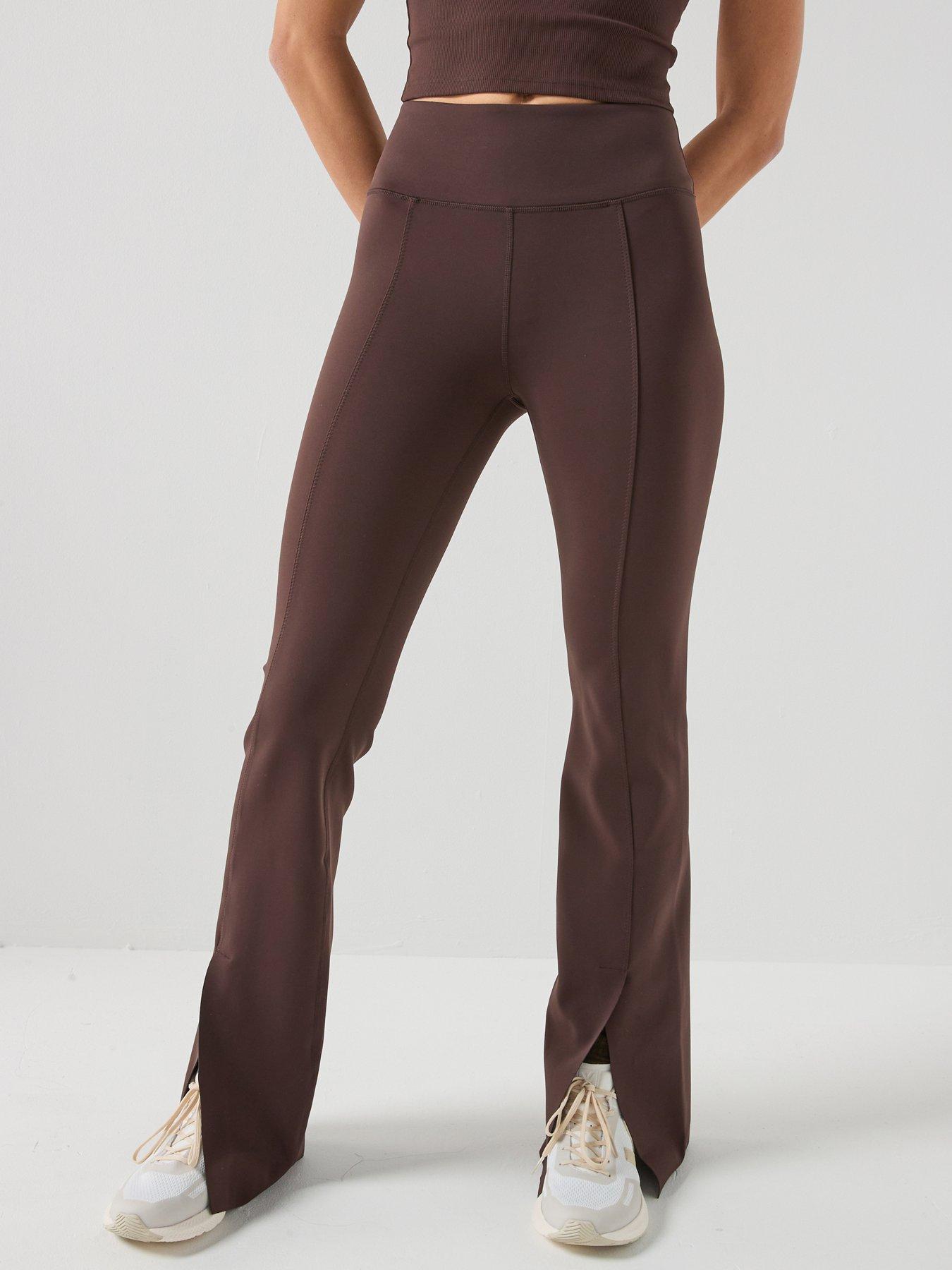 P.E Nation: Womens Training Elevation Flared Leggings - Brown