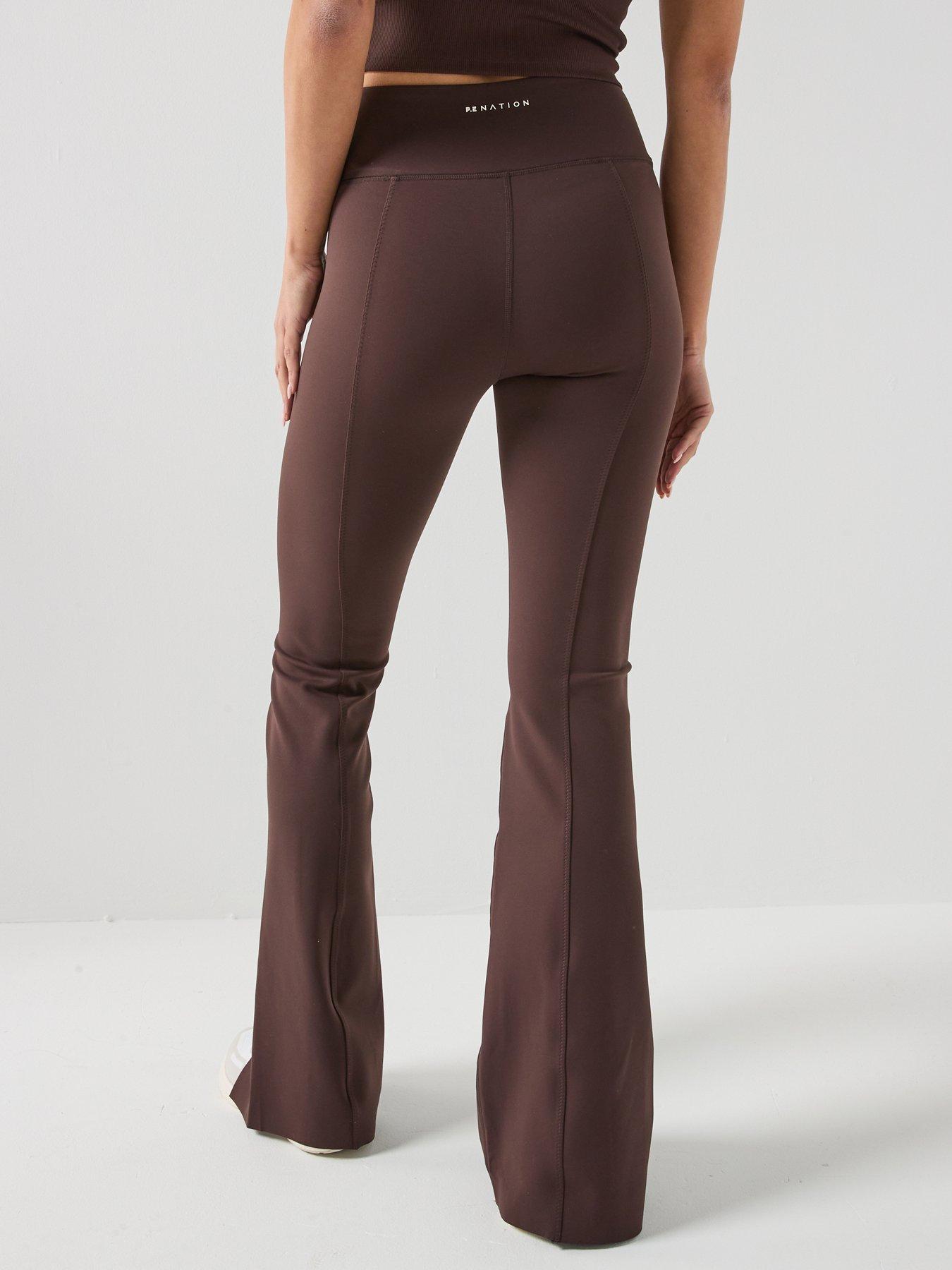 Image 2 of 6 of P.E Nation Womens Training Elevation Flared Leggings - Brown