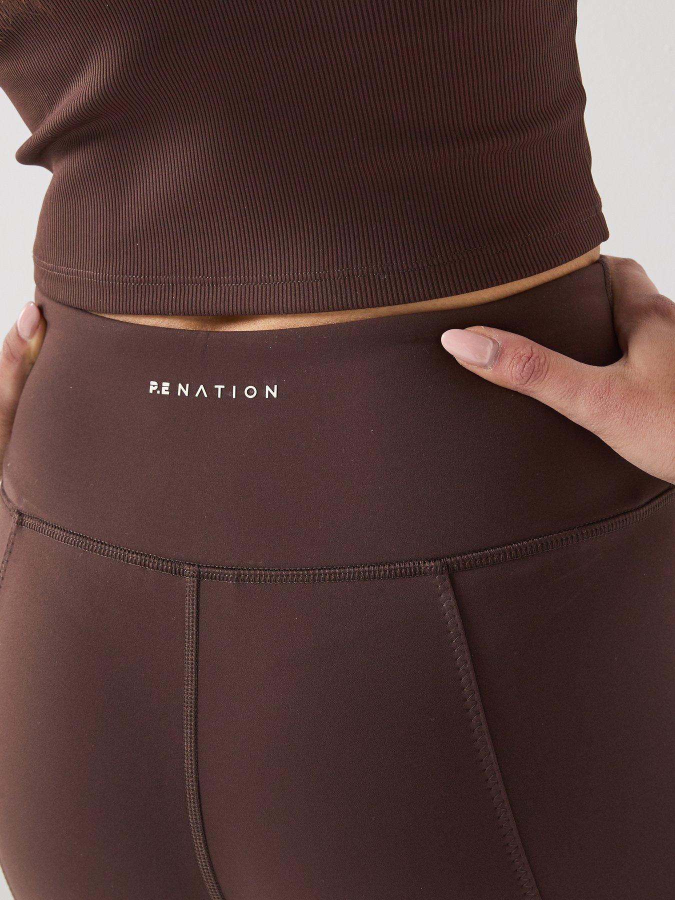 Image 5 of 6 of P.E Nation Womens Training Elevation Flared Leggings - Brown