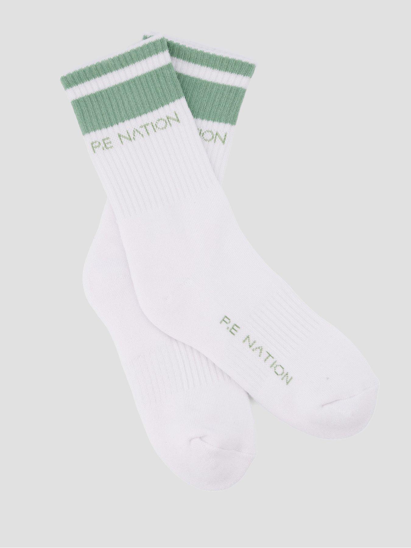 Image 2 of 4 of P.E Nation Womens Training Homage Socks - White