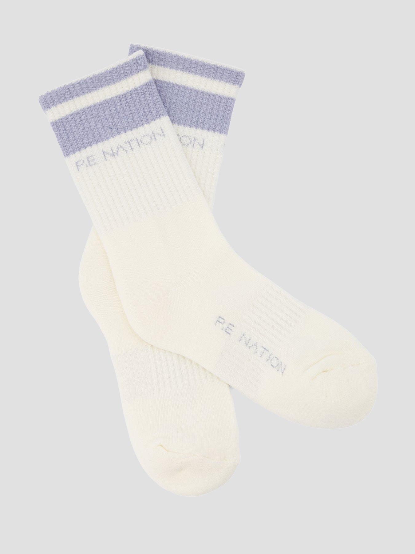 Image 2 of 4 of P.E Nation Womens Training Homage Sock - White
