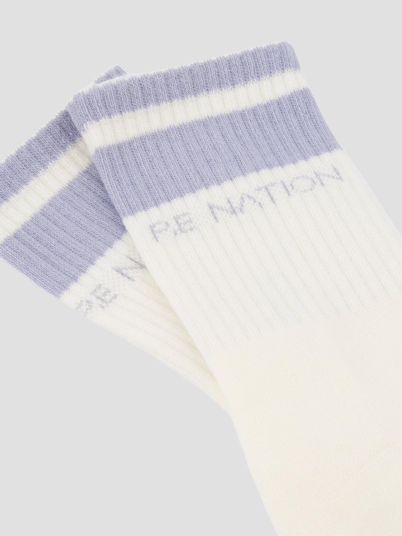 Image 3 of 4 of P.E Nation Womens Training Homage Sock - White