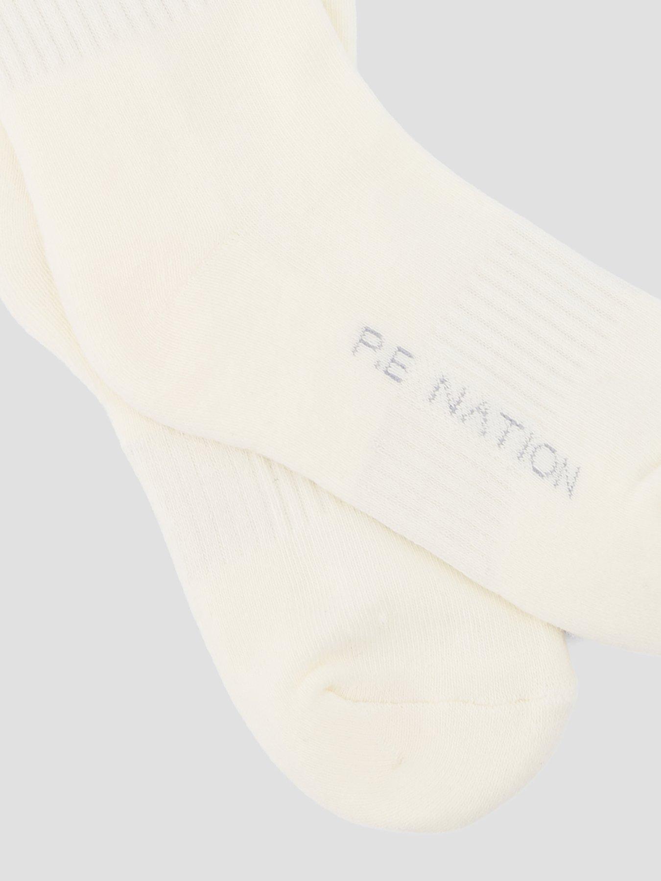 Image 4 of 4 of P.E Nation Womens Training Homage Sock - White