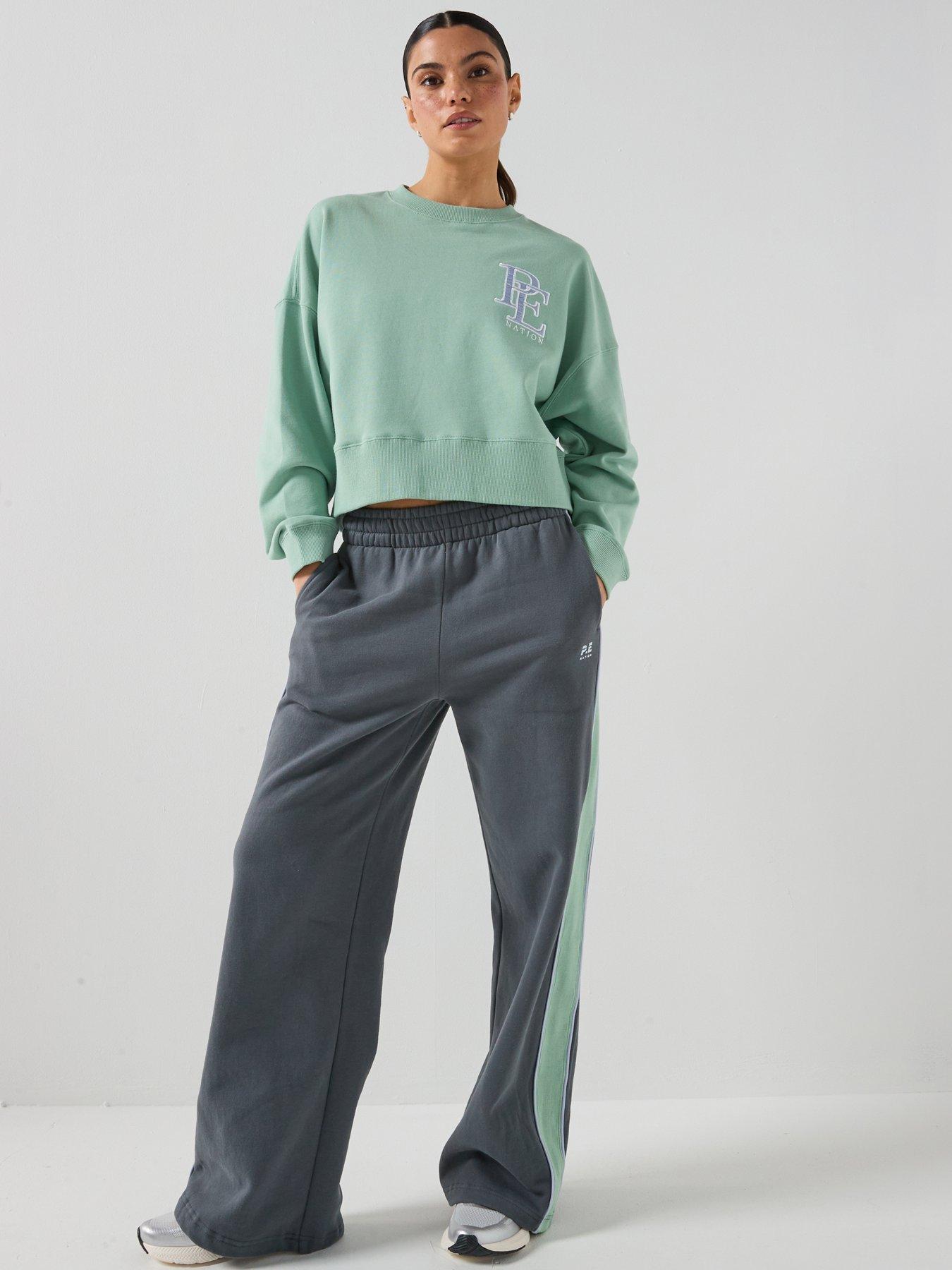 Image 3 of 6 of P.E Nation Womens Training Summit Long Sleeve Sweatshirt - Green
