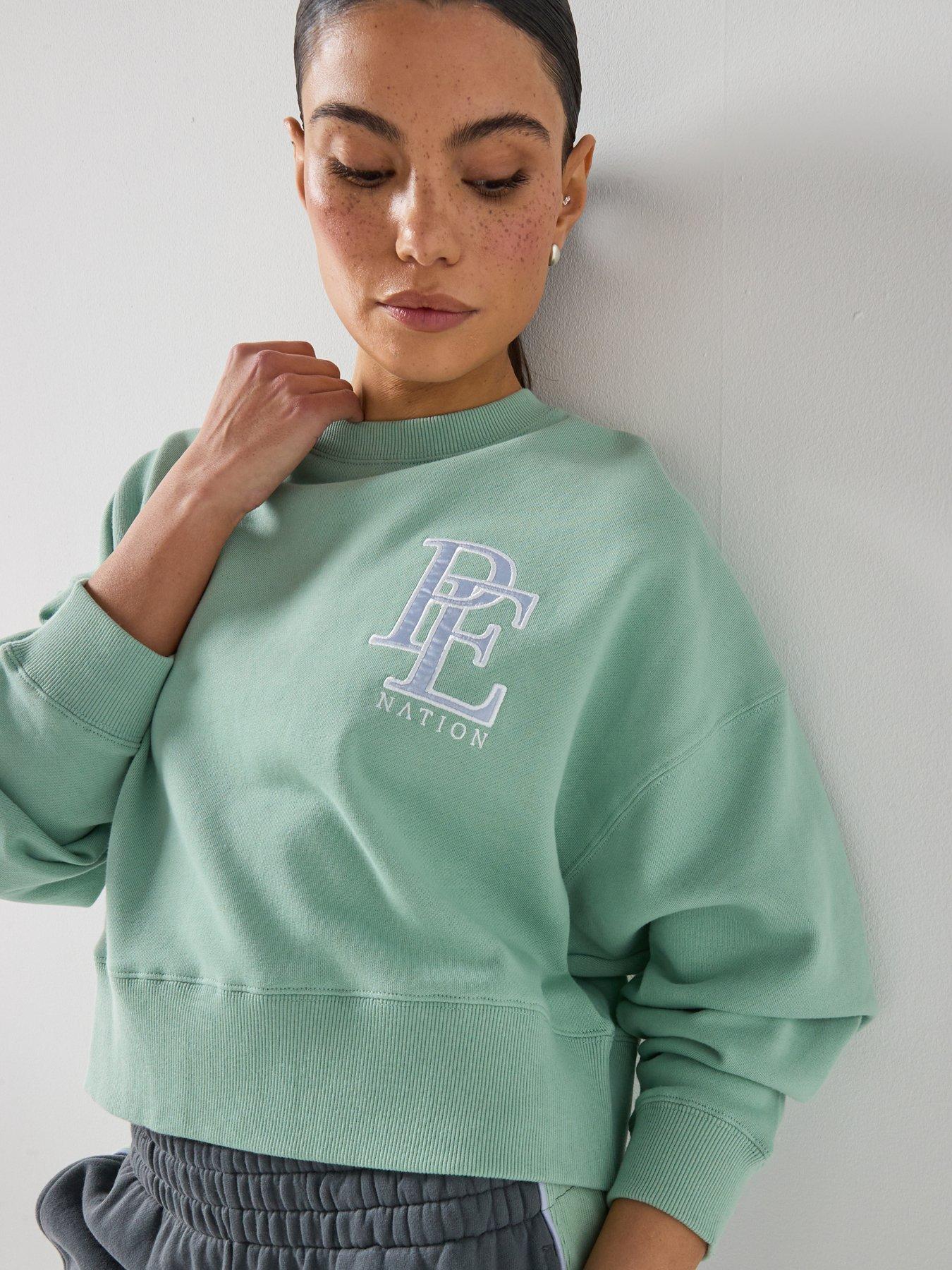 Image 5 of 6 of P.E Nation Womens Training Summit Long Sleeve Sweatshirt - Green