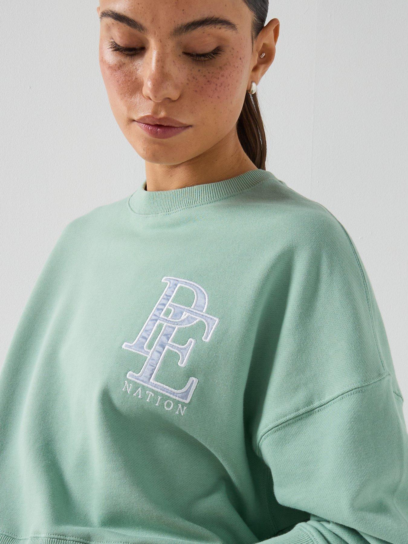 Image 6 of 6 of P.E Nation Womens Training Summit Long Sleeve Sweatshirt - Green