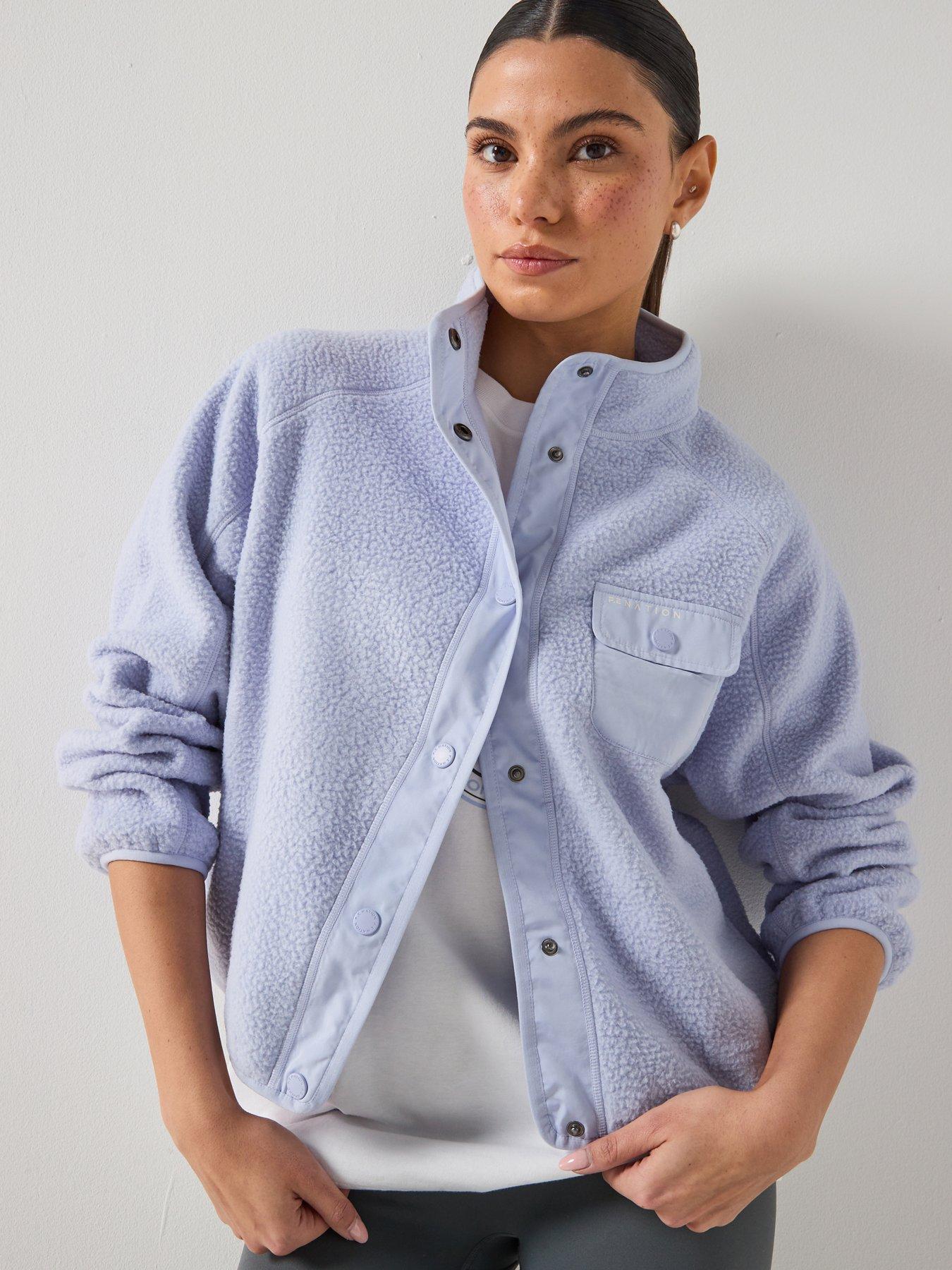 P.E Nation Womens Training Takeover Sherpa Jacket - Blue