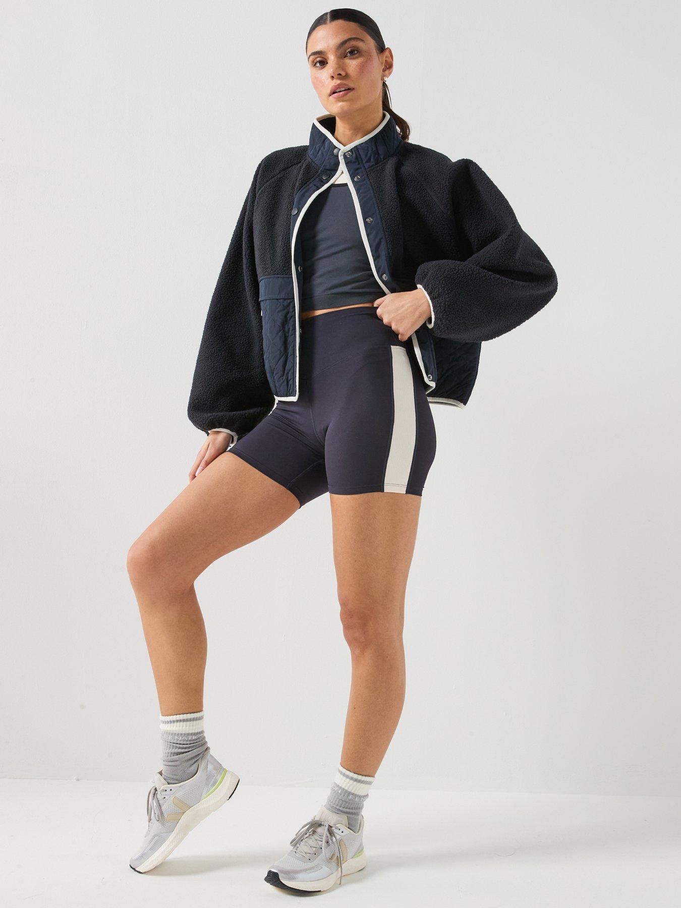 Image 6 of 6 of P.E Nation Womens Training Technique Quilt and Fleece Jacket - Navy