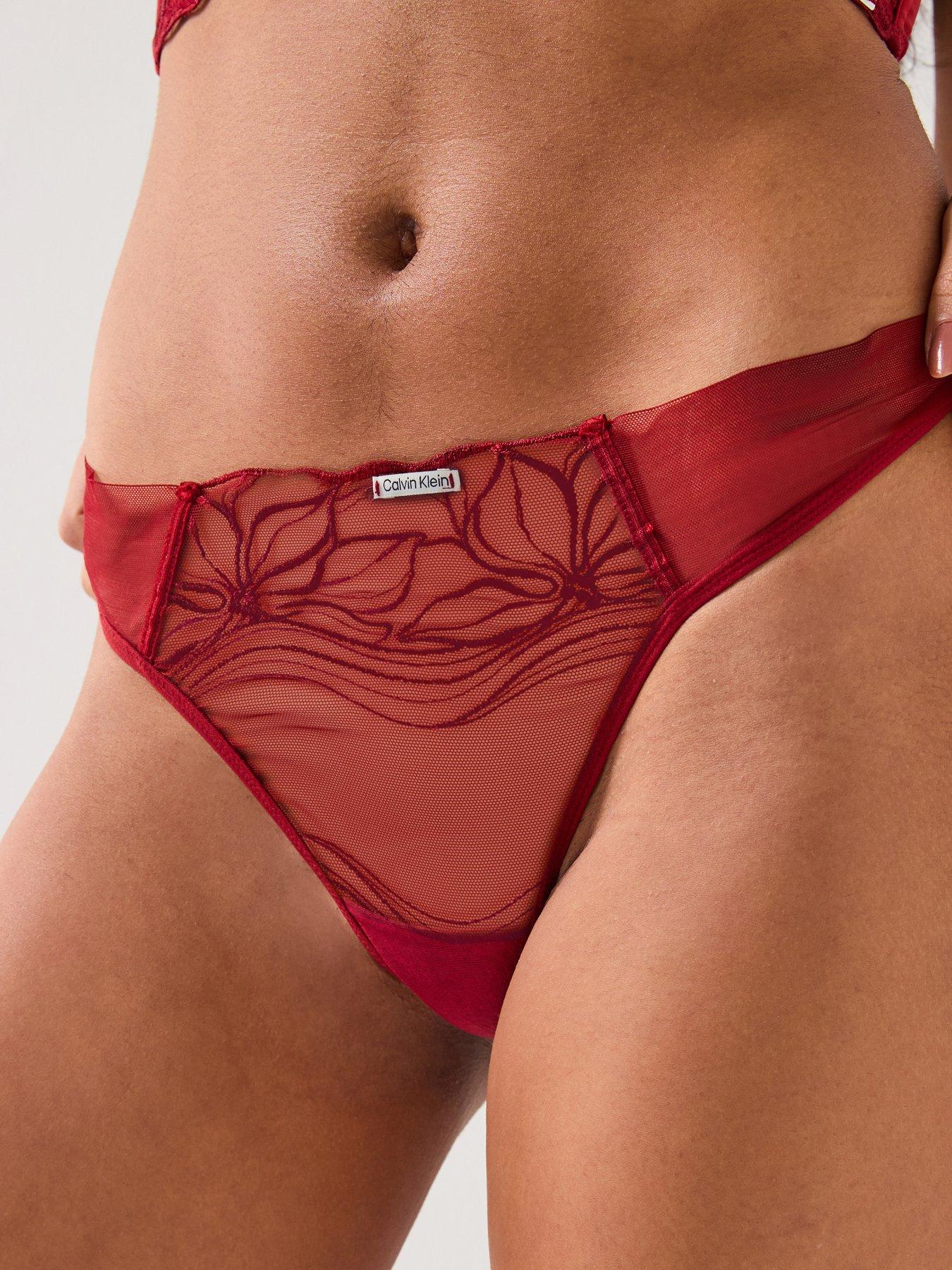 Image 4 of 4 of Calvin Klein Thong - Red