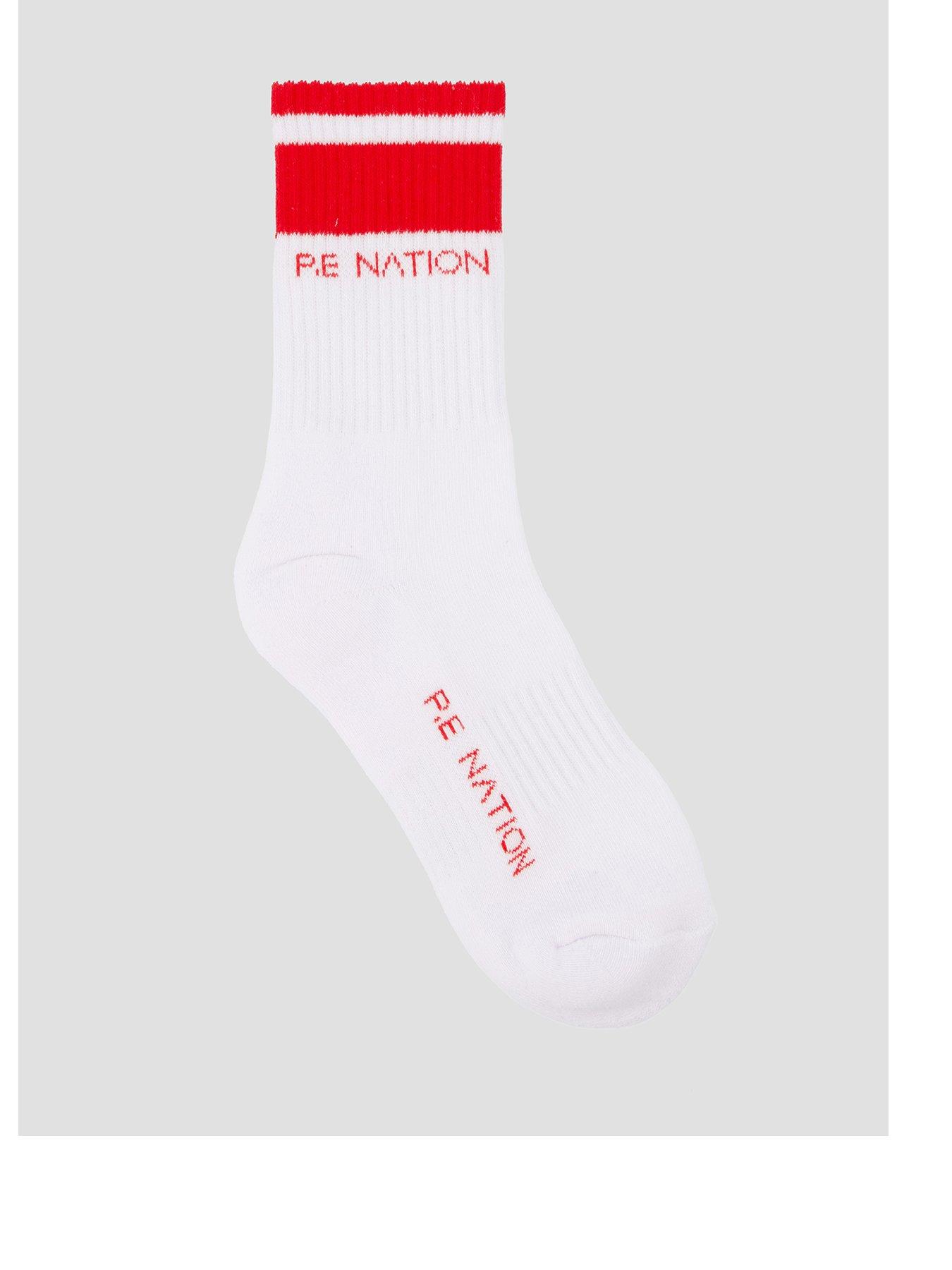 Image 1 of 4 of P.E Nation Womens Training Homage Socks - White