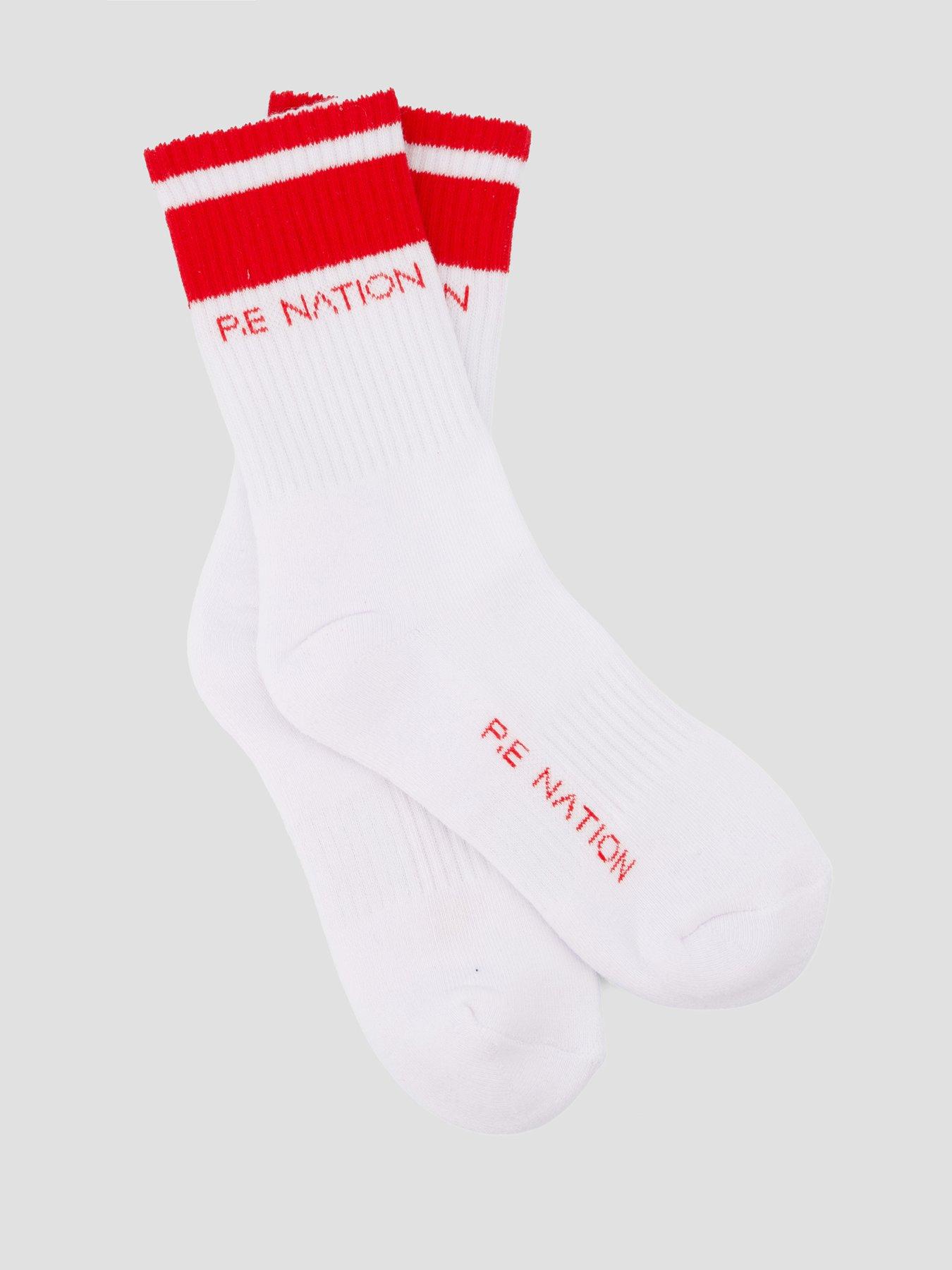 Image 2 of 4 of P.E Nation Womens Training Homage Socks - White