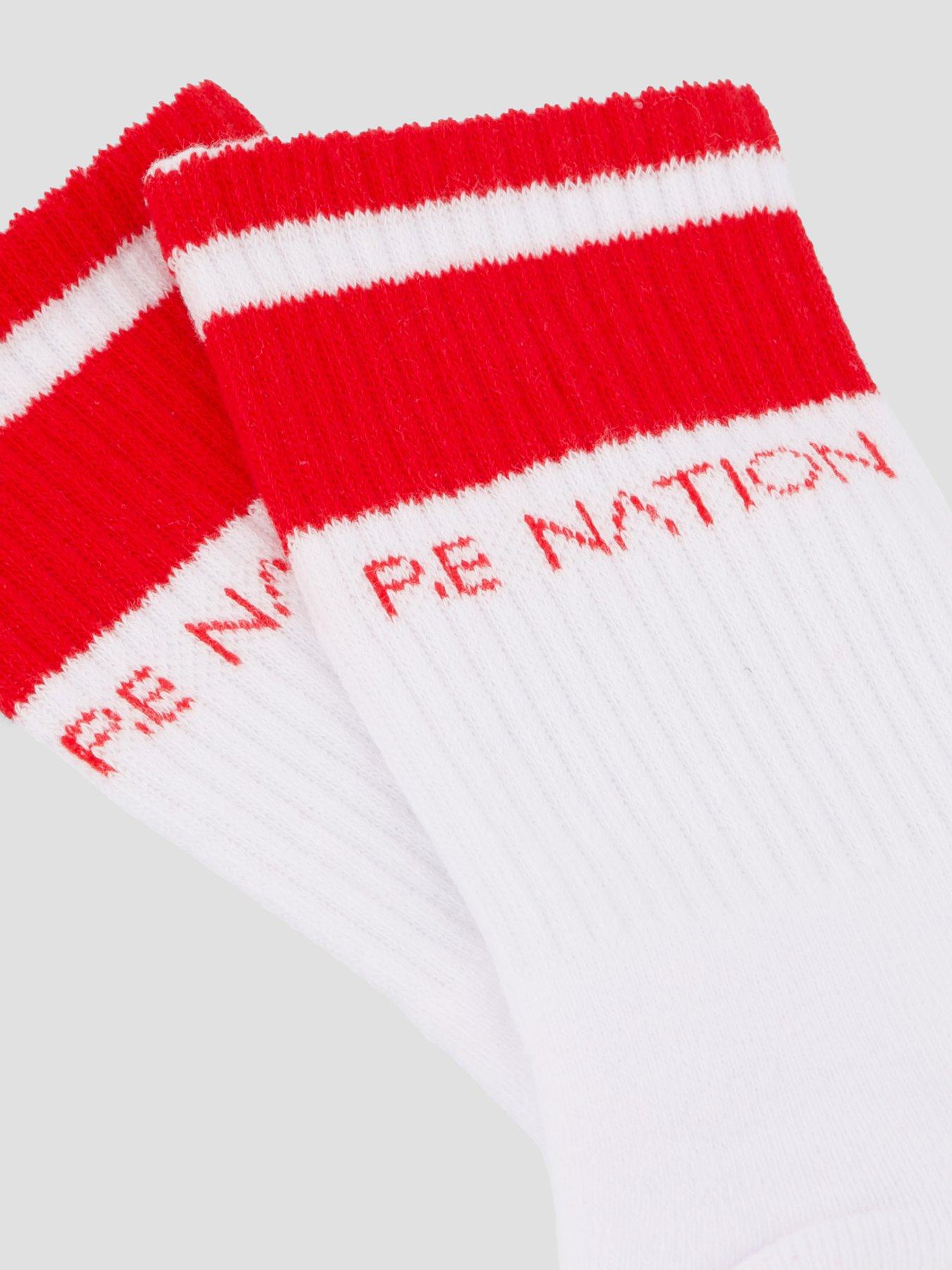 Image 3 of 4 of P.E Nation Womens Training Homage Socks - White