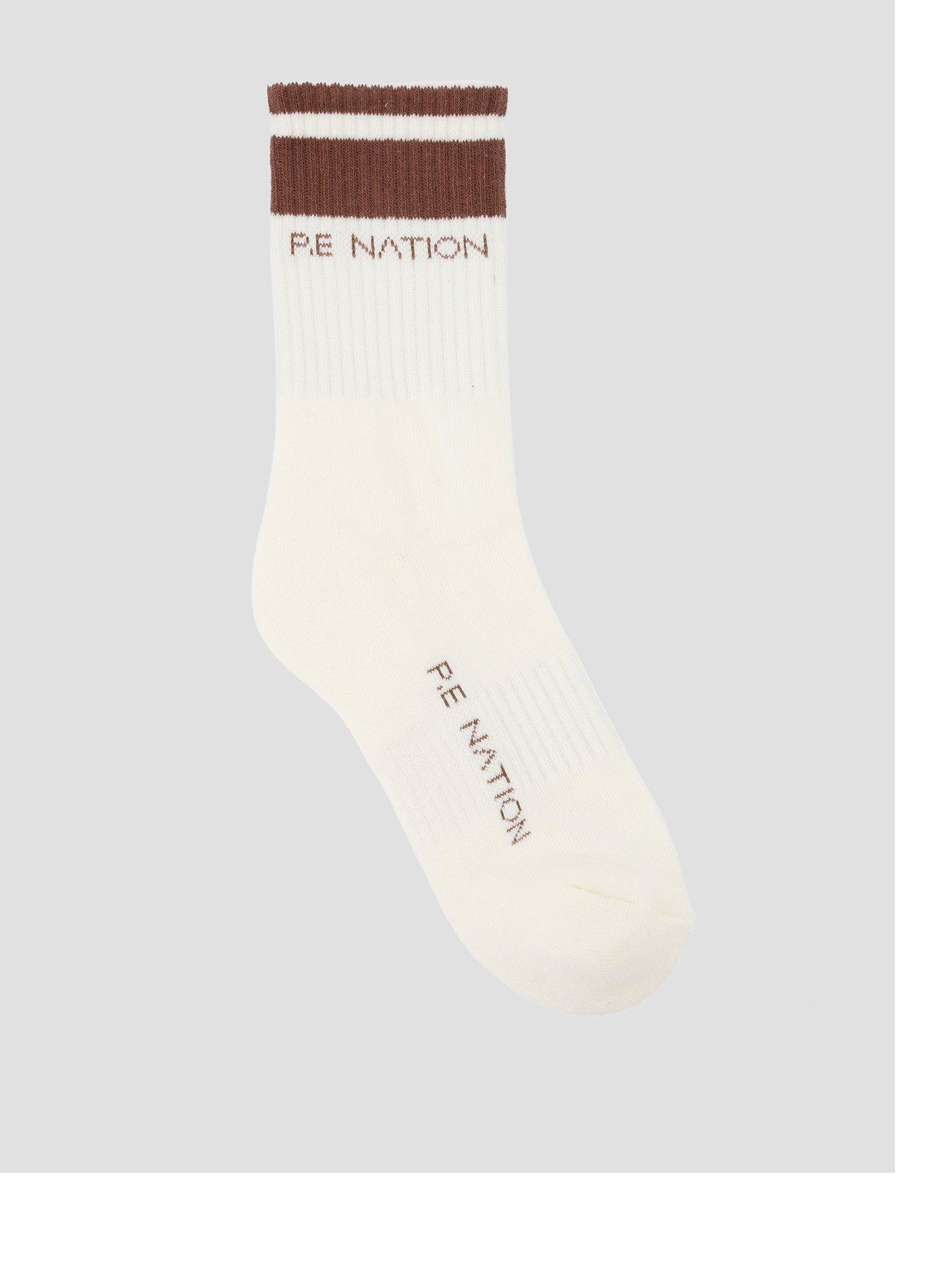 P.E Nation Womens Training Homage Socks - White