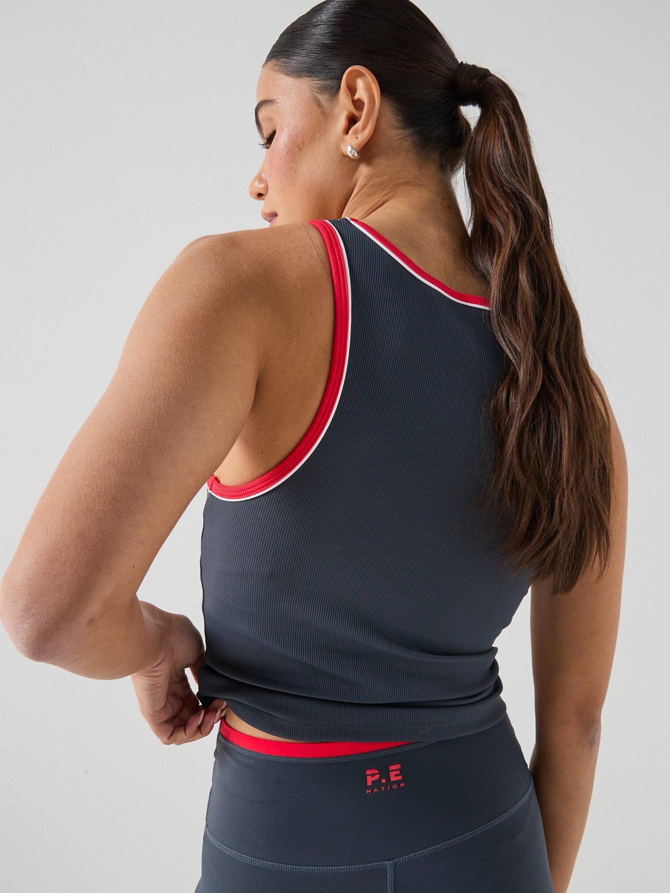 Image 2 of 6 of P.E Nation Womens Training Nexus Rib Tank Top - Navy