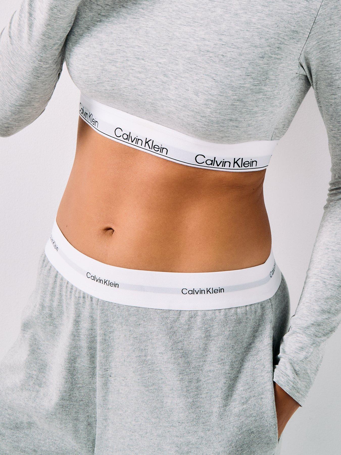Image 4 of 6 of Calvin Klein Lightly Lined Bralette - Grey