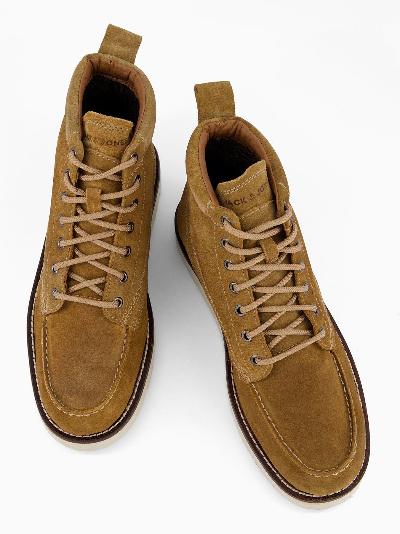 Image 3 of 7 of Jack & Jones Toronto Apron Suede Lace Up Boots - Light Brown