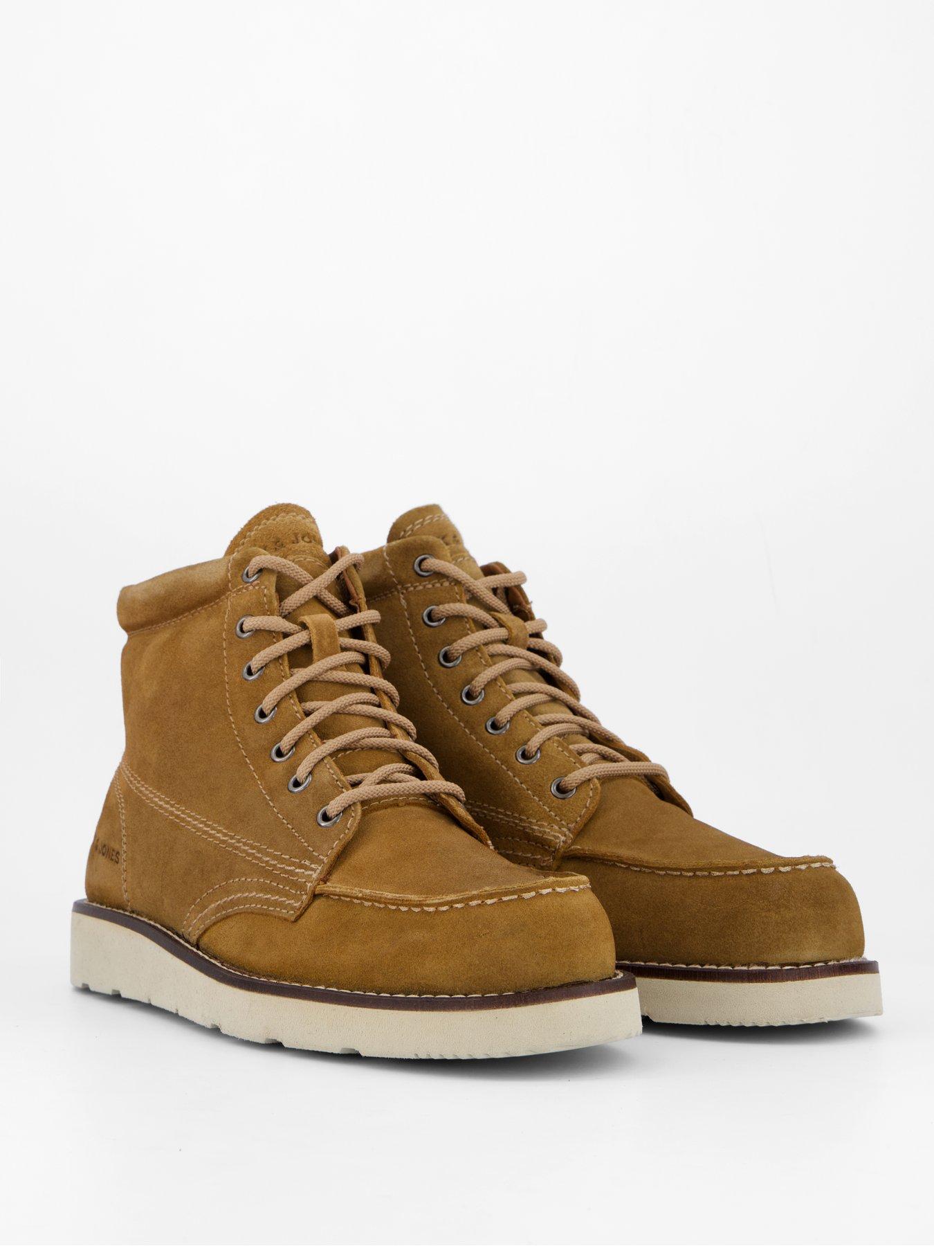 Image 6 of 7 of Jack & Jones Toronto Apron Suede Lace Up Boots - Light Brown