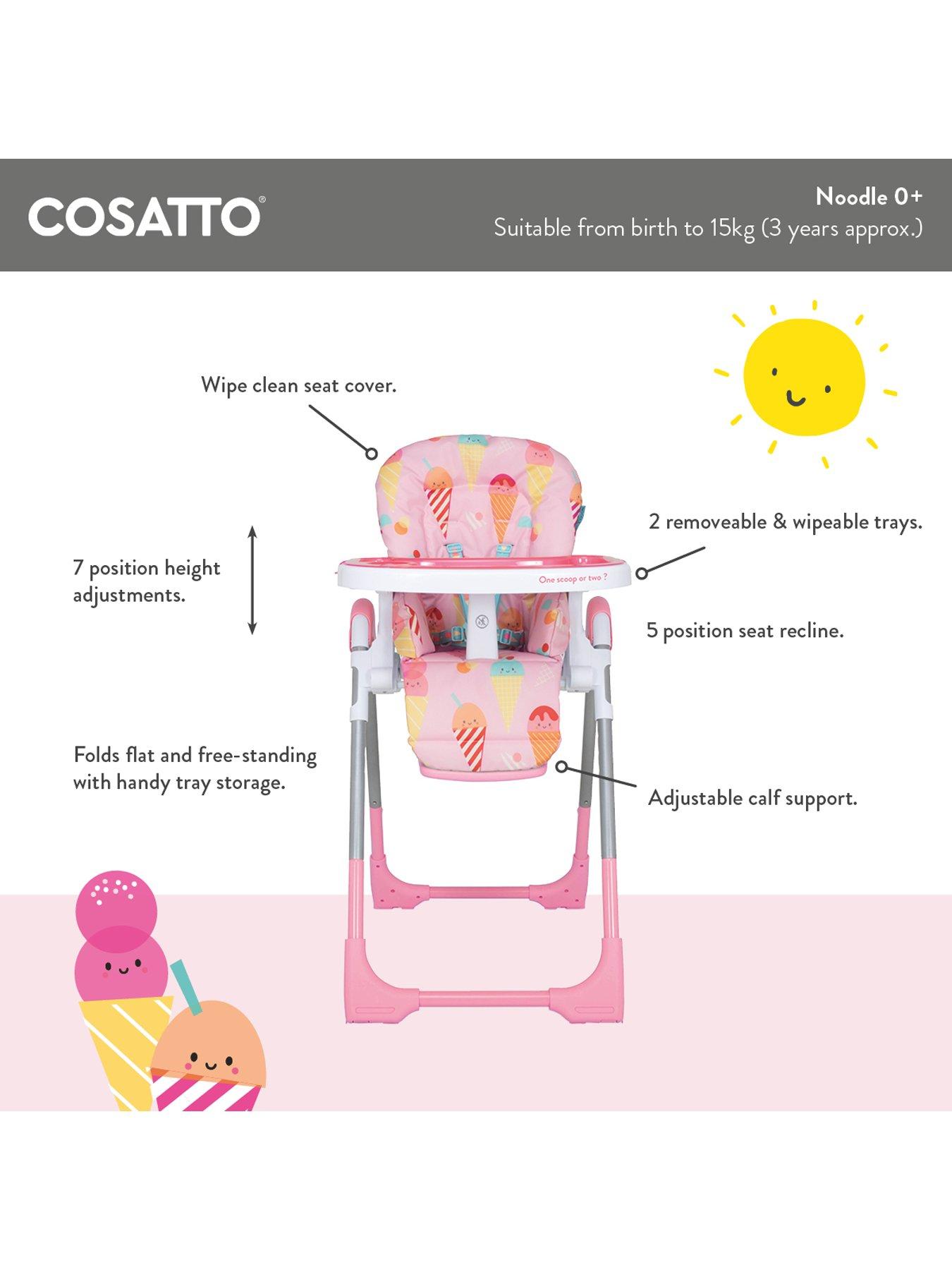Image 6 of 7 of Cosatto Noodle 0+ Highchair, with Newborn Recline (Birth-15kg) - Camille
