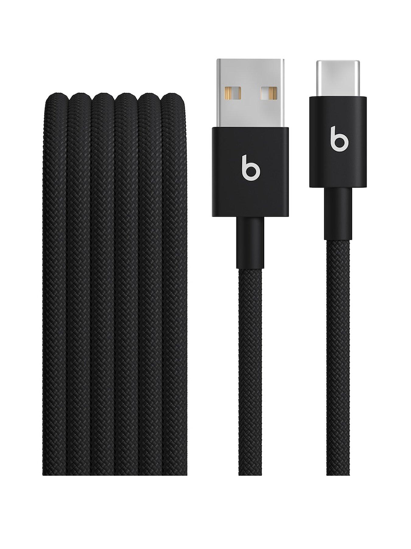Image 1 of 2 of Beats USB-A to USB-C Woven Cable (1.5 m) - Bolt Black