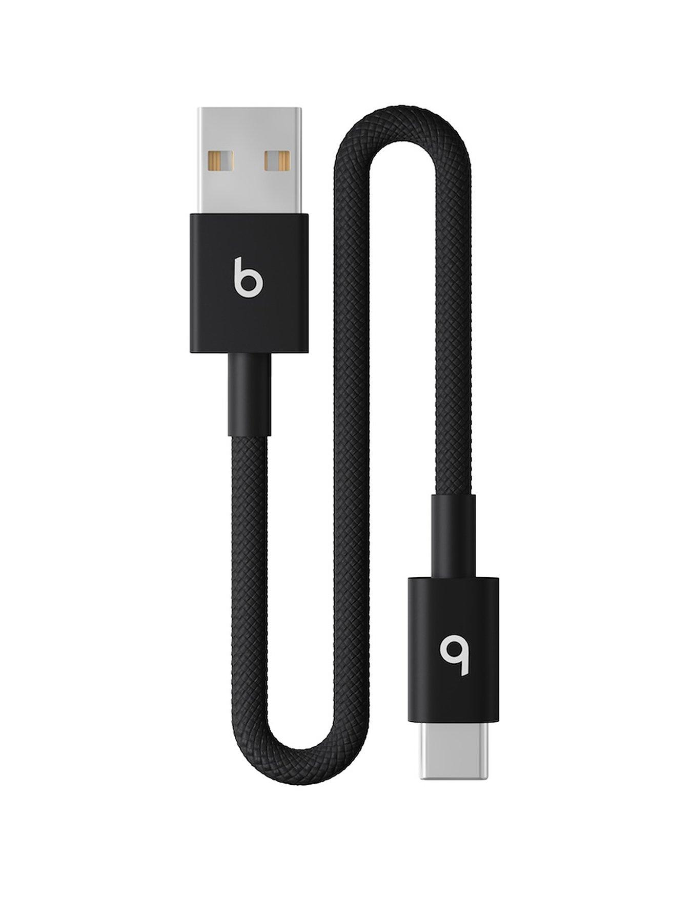 undefined USB-C to USB-C Woven Short Cable (20 cm) - Bolt Black