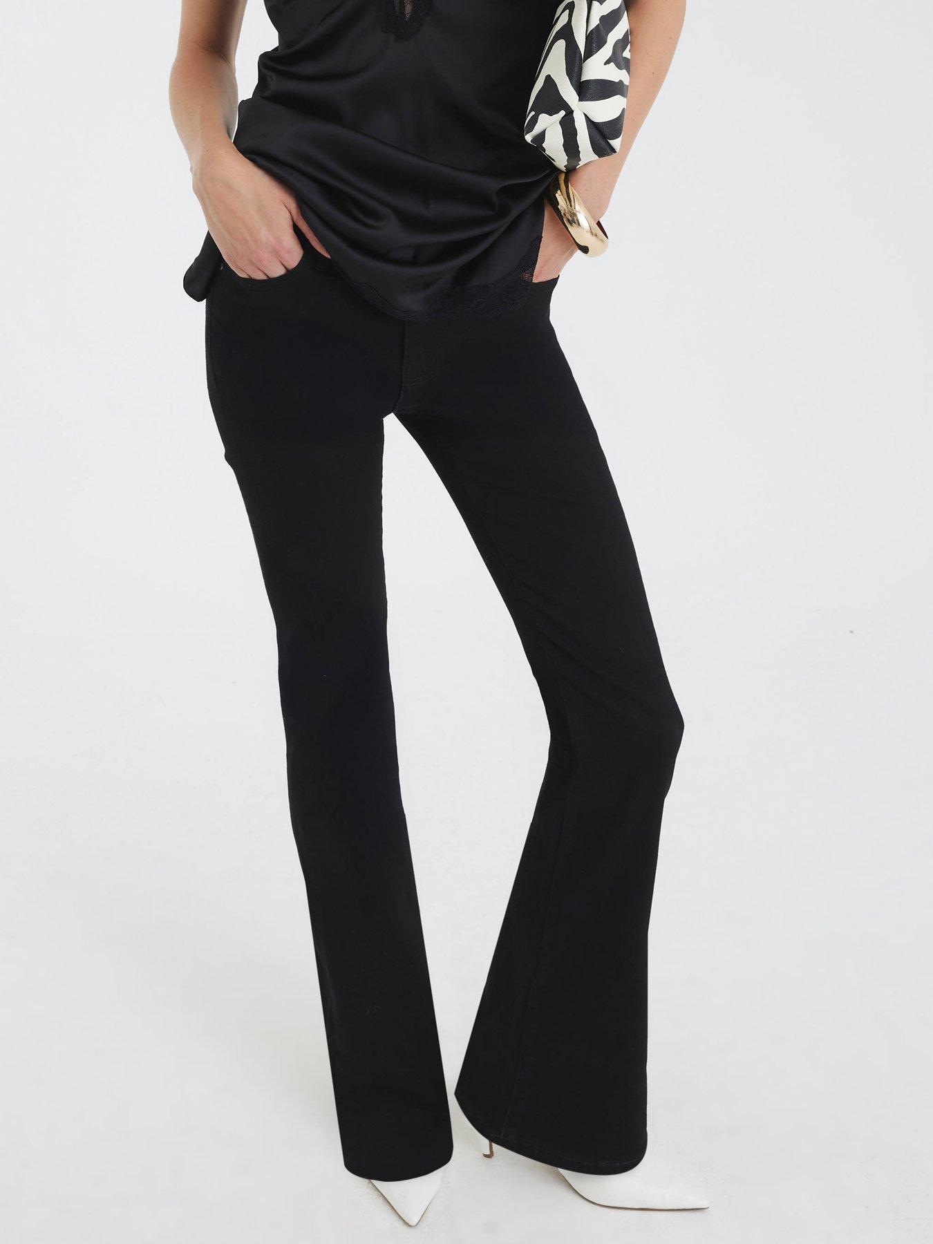 undefined Mid Rise Bootcut Bailey Jeans - Black