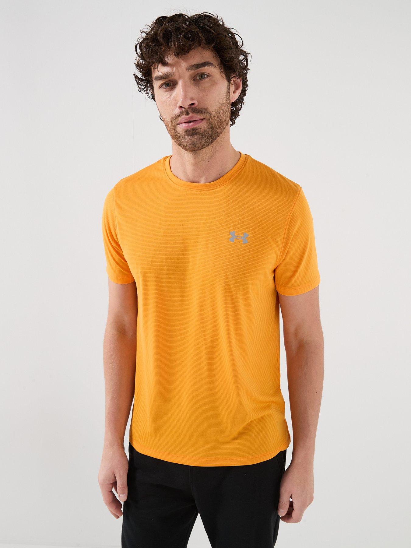 UNDER ARMOUR Mens Running Launch T-Shirt - Orange