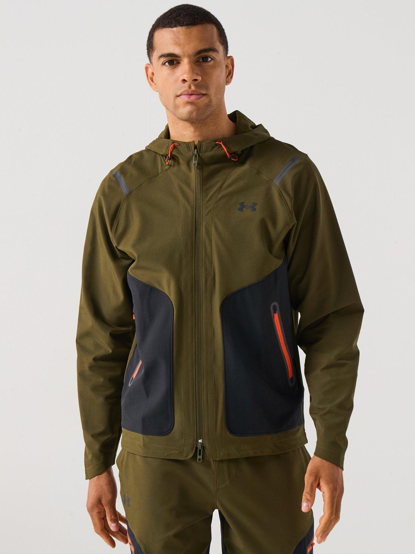 UNDER ARMOUR Mens Training Unstoppable Jacket, Green, Size L, Men