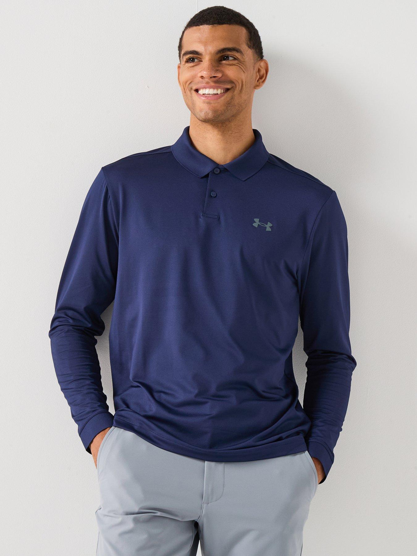 UNDER ARMOUR Mens Golf Matchplay Ls Polo - Navy