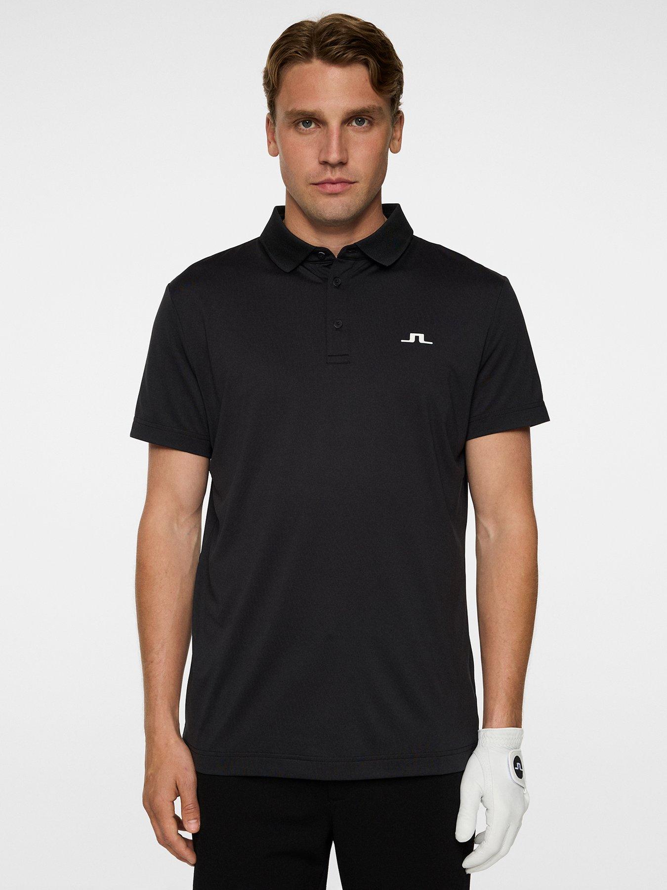 J LINDEBERG Mens Golf Bridge Polo - Black