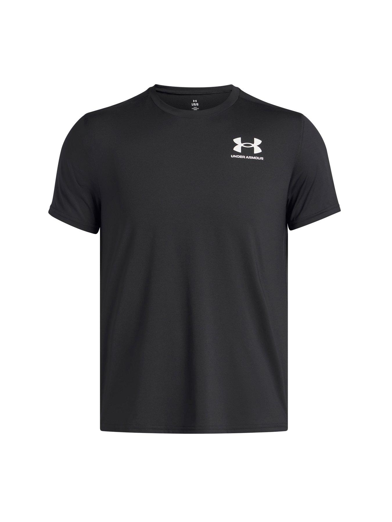 undefined Mens Training Heatgear Fitted T-Shirt - Black/White