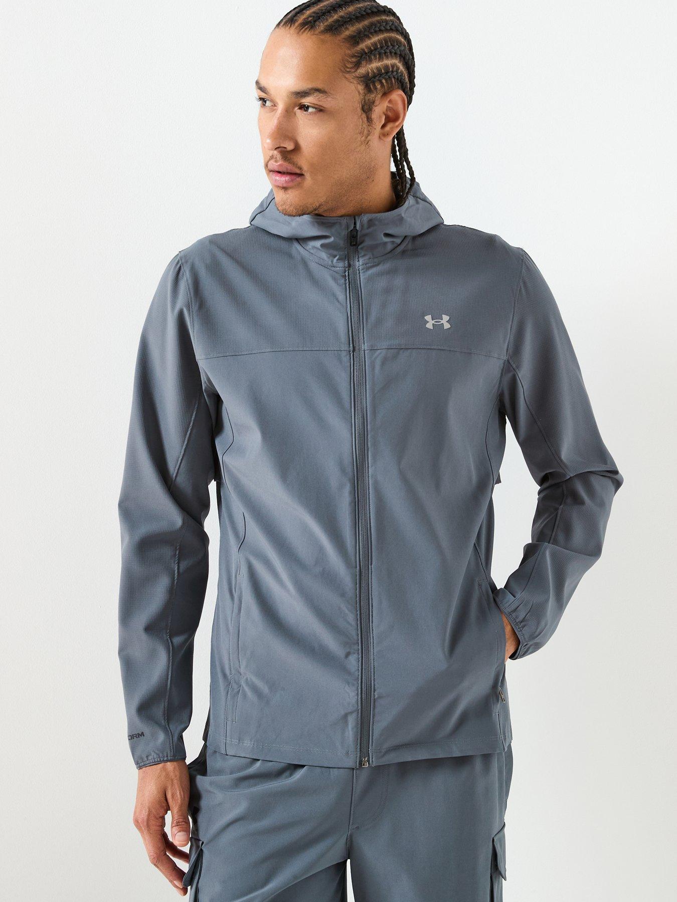 UNDER ARMOUR Mens Running Velociti Pro Storm Jacket - Grey