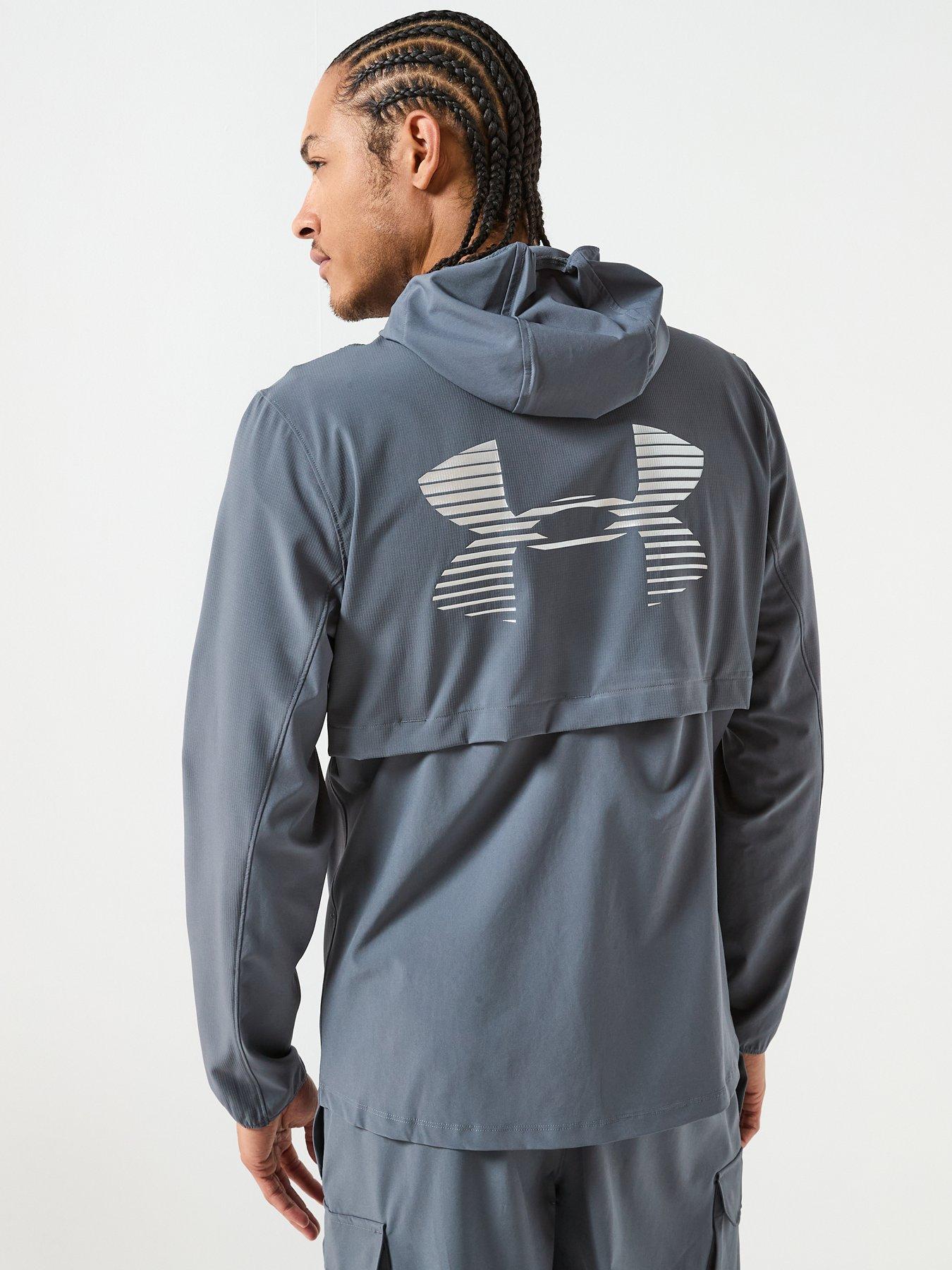 Image 2 of 6 of UNDER ARMOUR Mens Running Velociti Pro Storm Jacket - Grey