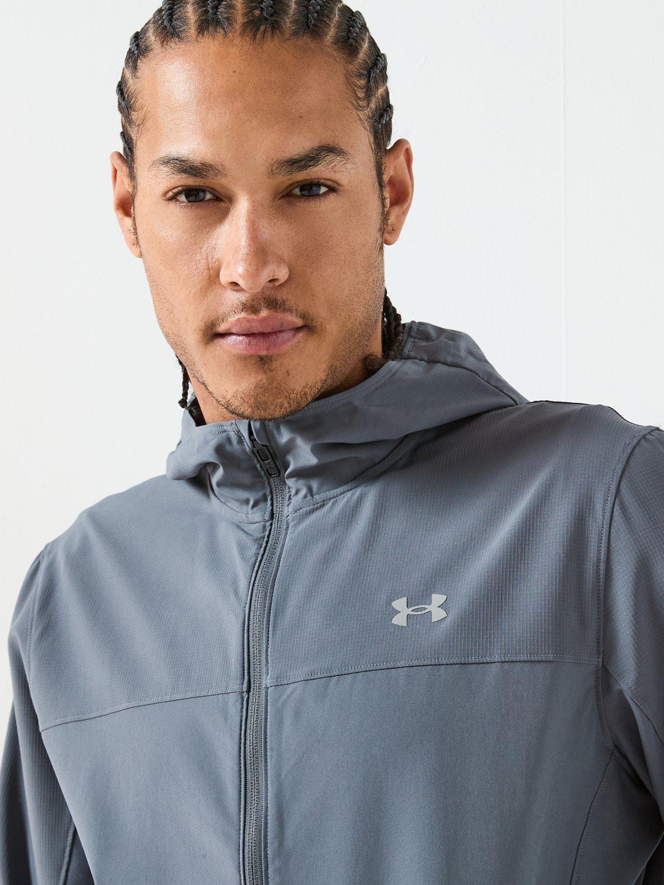 Image 4 of 6 of UNDER ARMOUR Mens Running Velociti Pro Storm Jacket - Grey