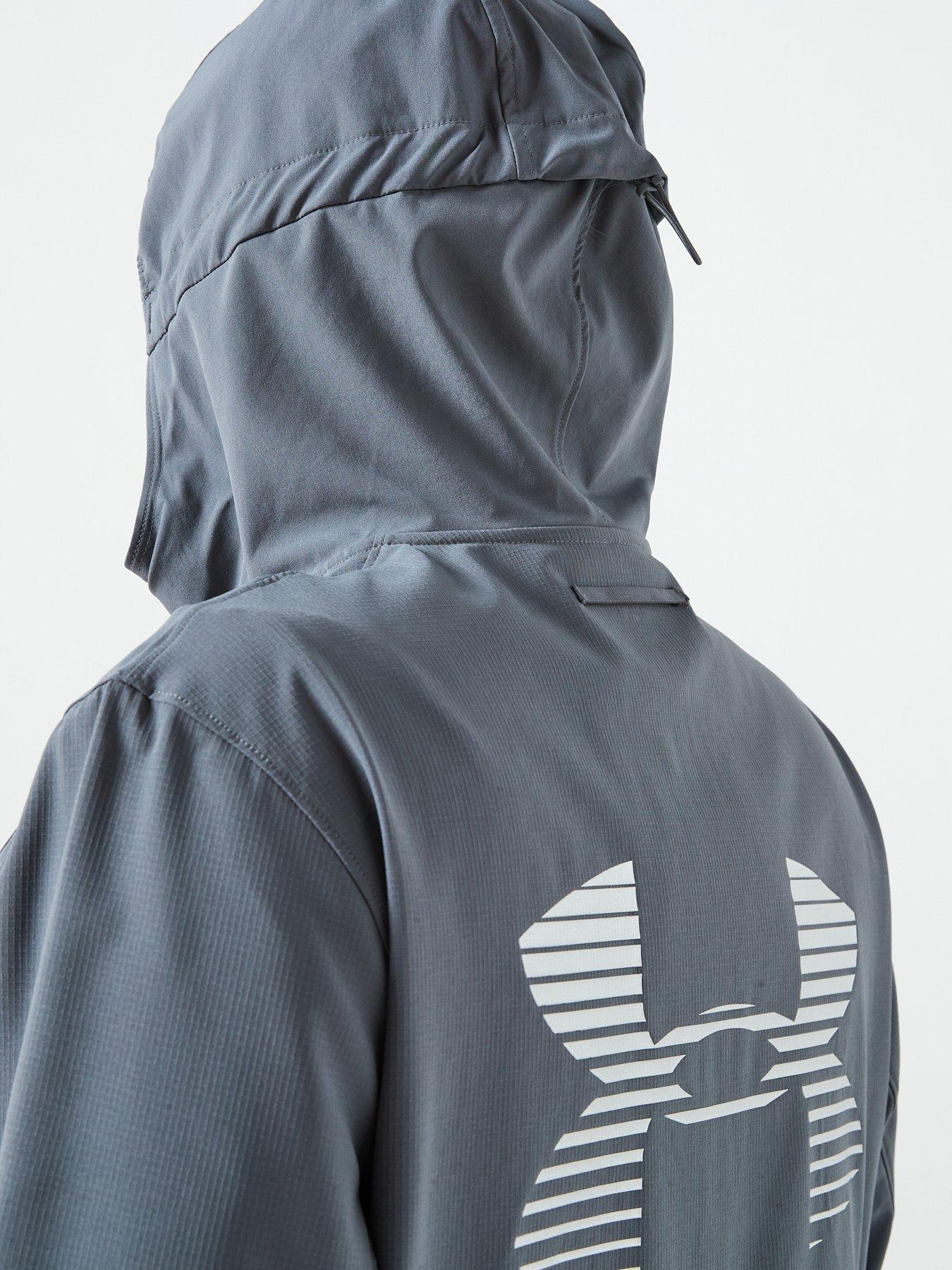 Image 5 of 6 of UNDER ARMOUR Mens Running Velociti Pro Storm Jacket - Grey
