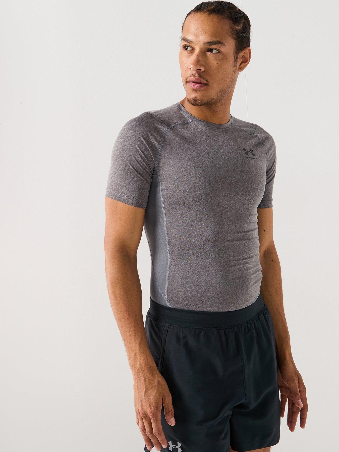 UNDER ARMOUR Mens Training Heatgear Comp T-Shirt - Grey